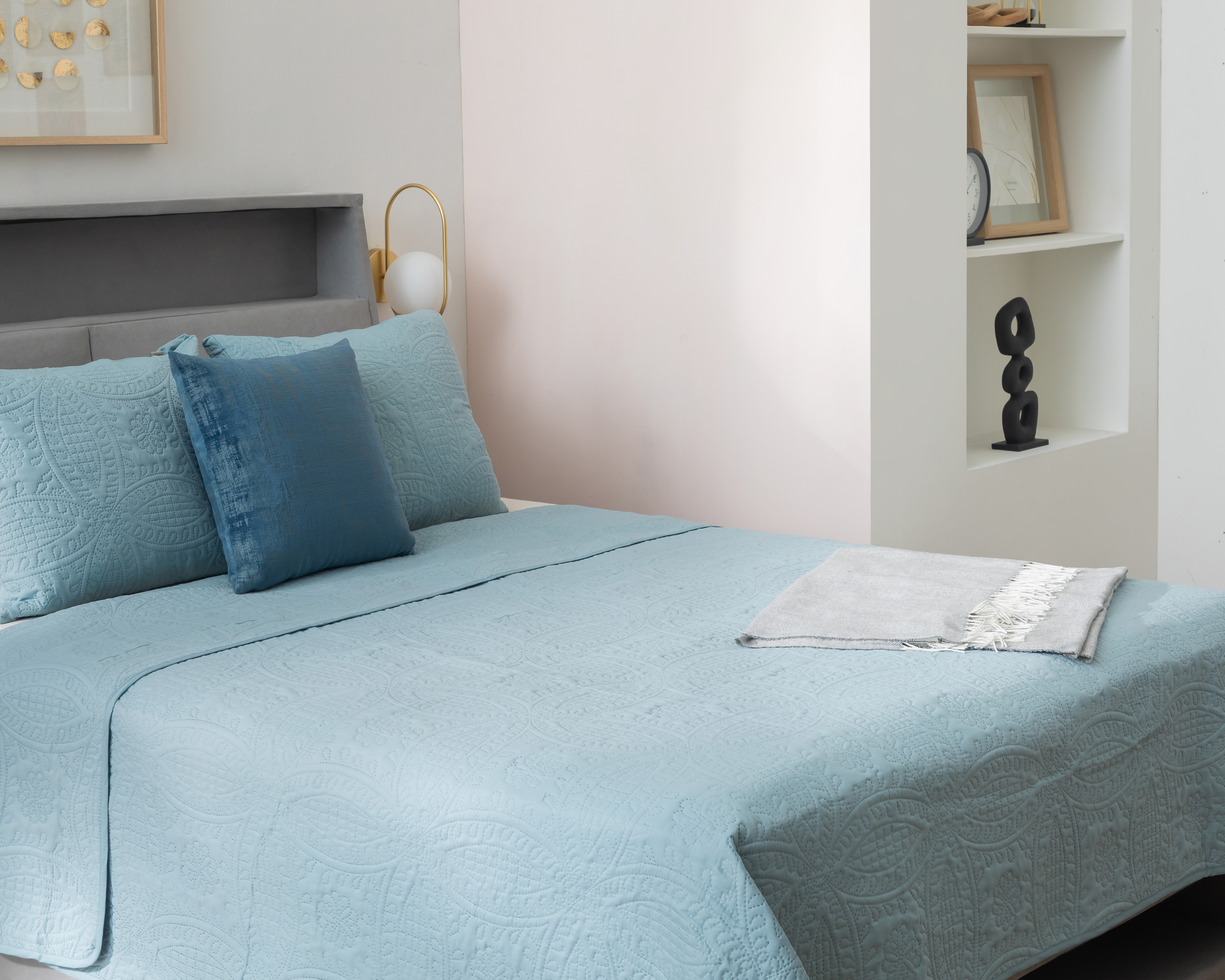 Foto 1 | Foto 1 | Colcha King Size con Fundas para Almohada Starhaus Duquesa King 3 Piezas