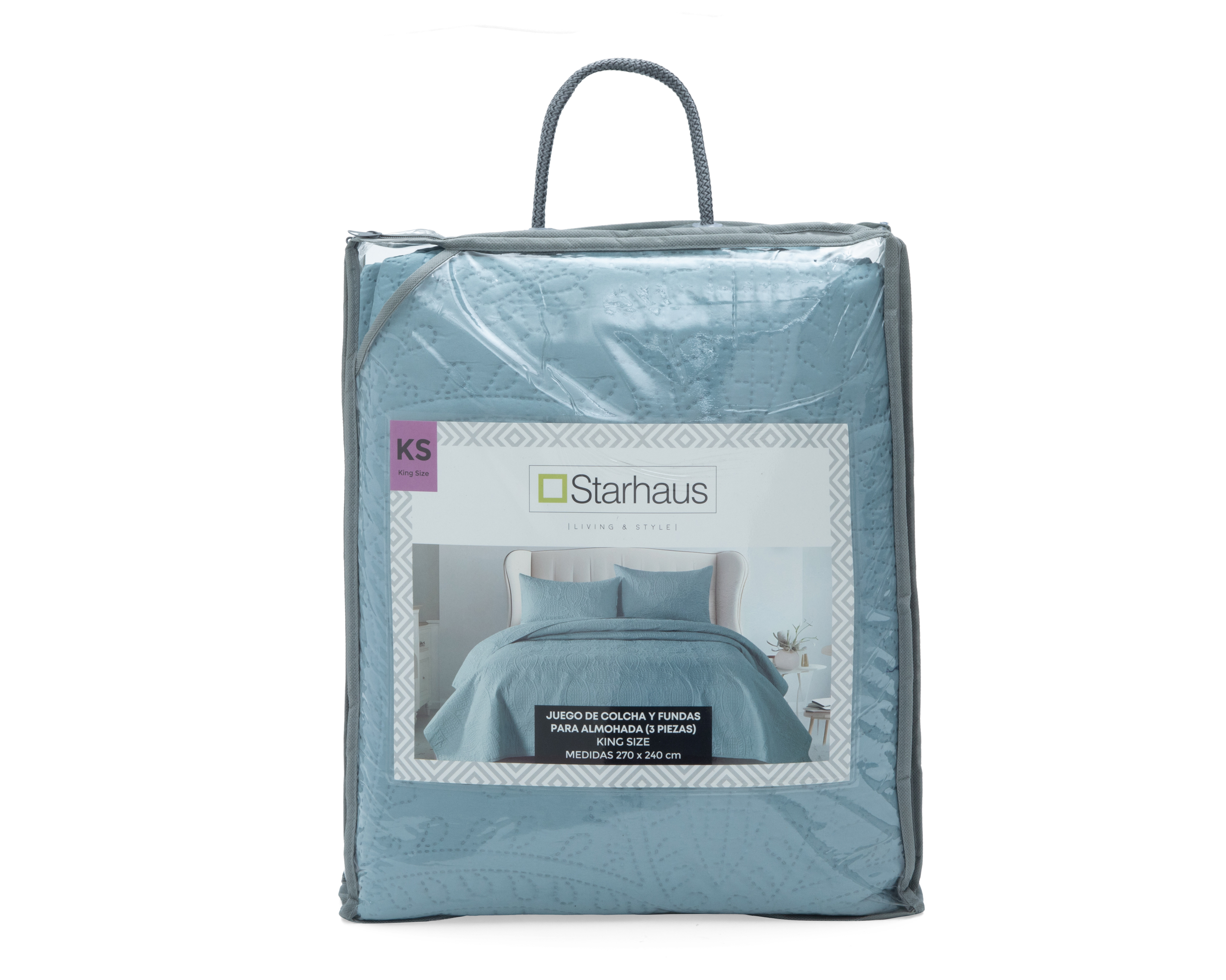 Foto 5 pulgar | Foto 4 | Colcha King Size con Fundas para Almohada Starhaus Duquesa King 3 Piezas