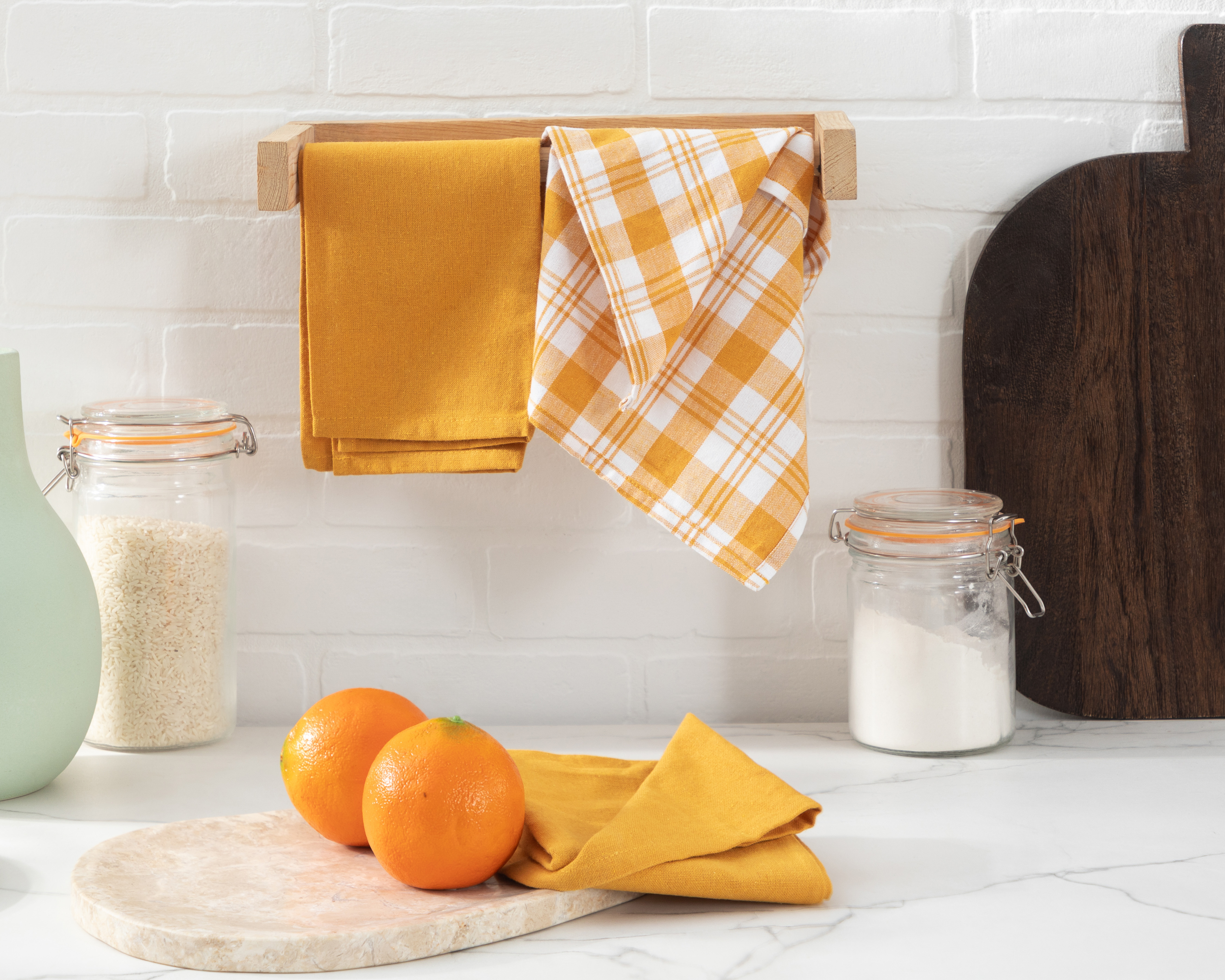 Foto 5 pulgar | Foto 4 | Toalla de Cocina Honey Anaranjado 3 Piezas