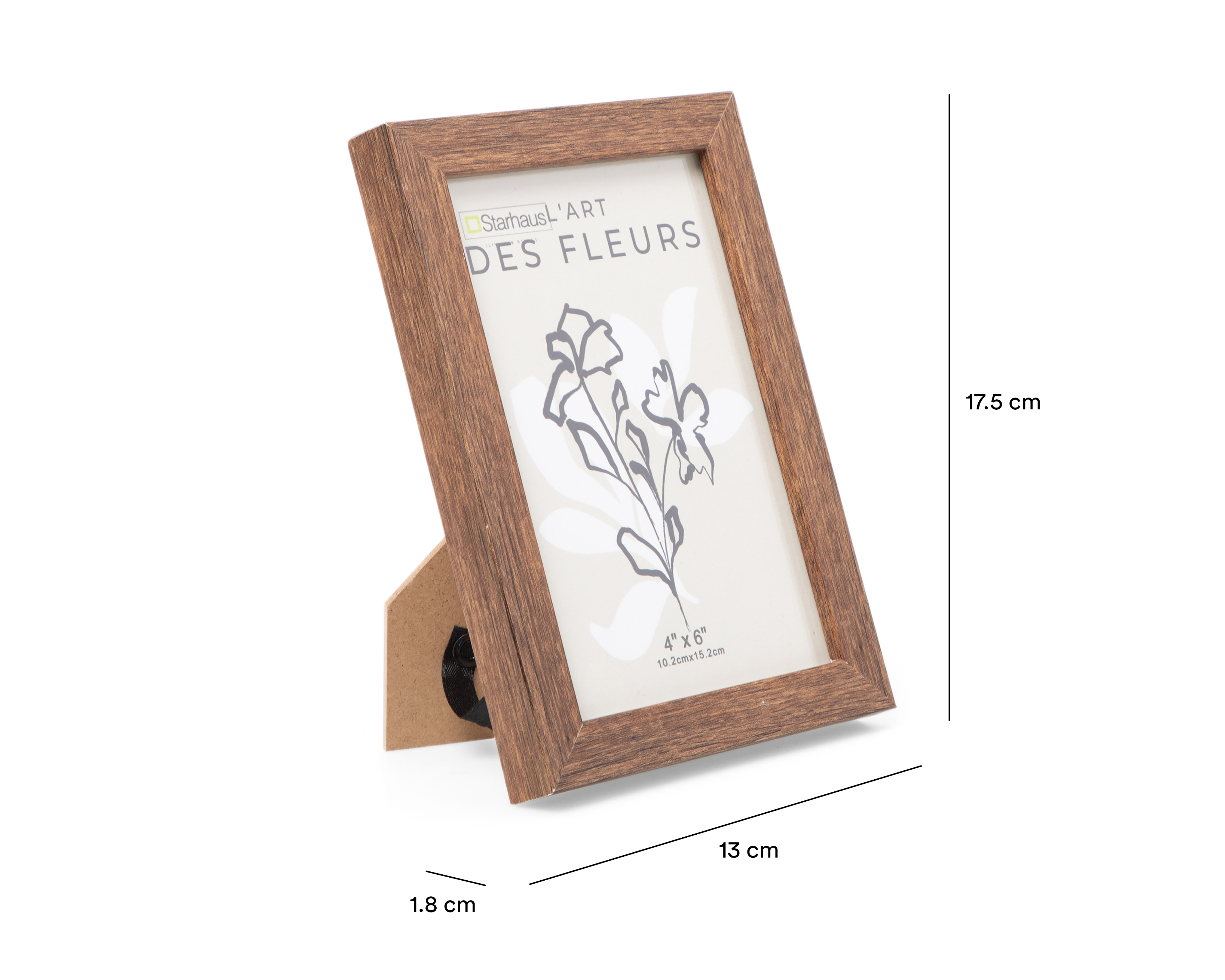 Foto 6 pulgar | Foto 5 | Portarretrato de Madera Starhaus 4 x 6 Pulgadas