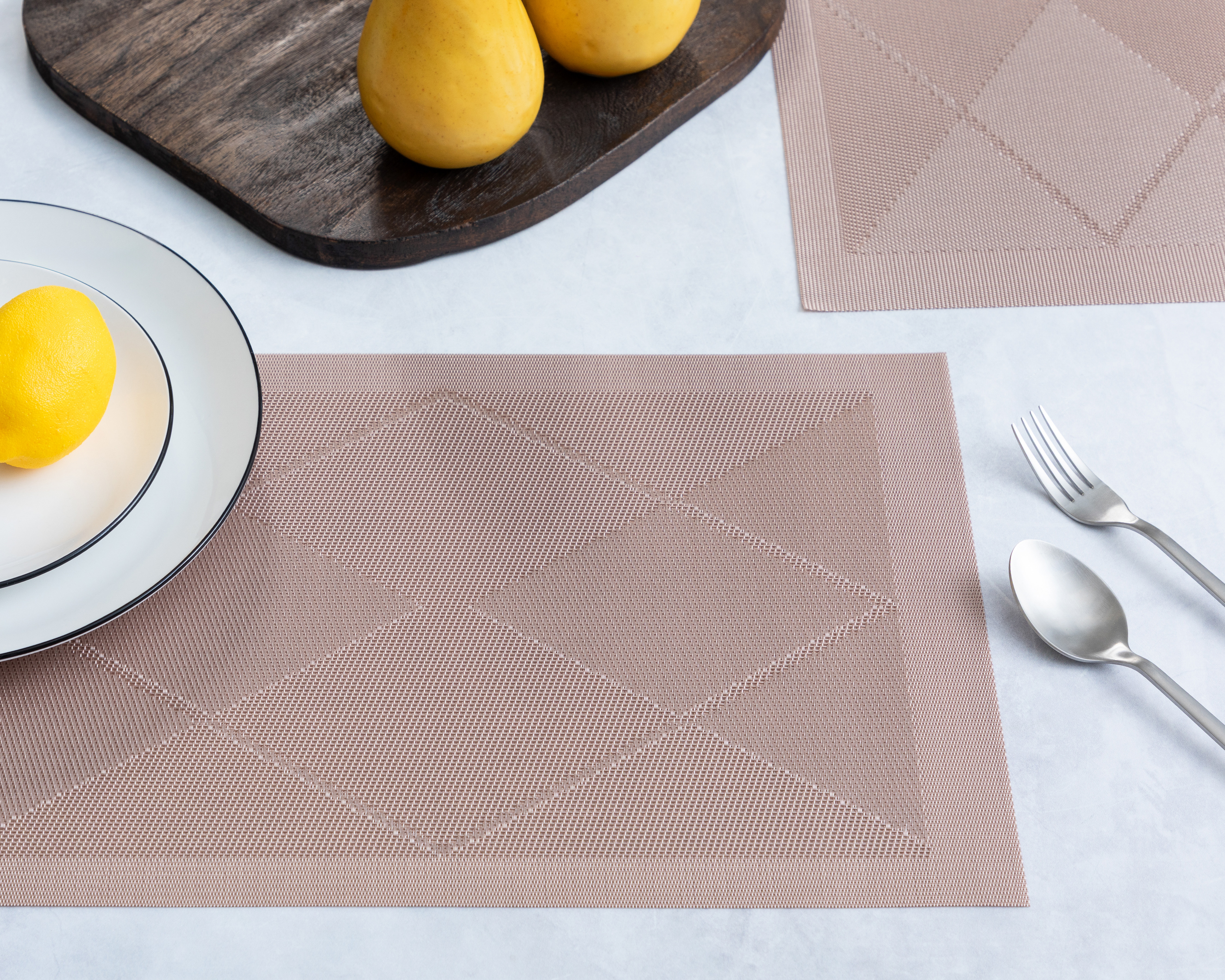 Foto 1 | Foto 1 | Mantel Individual Rosa Starhaus Sepia 4 Piezas