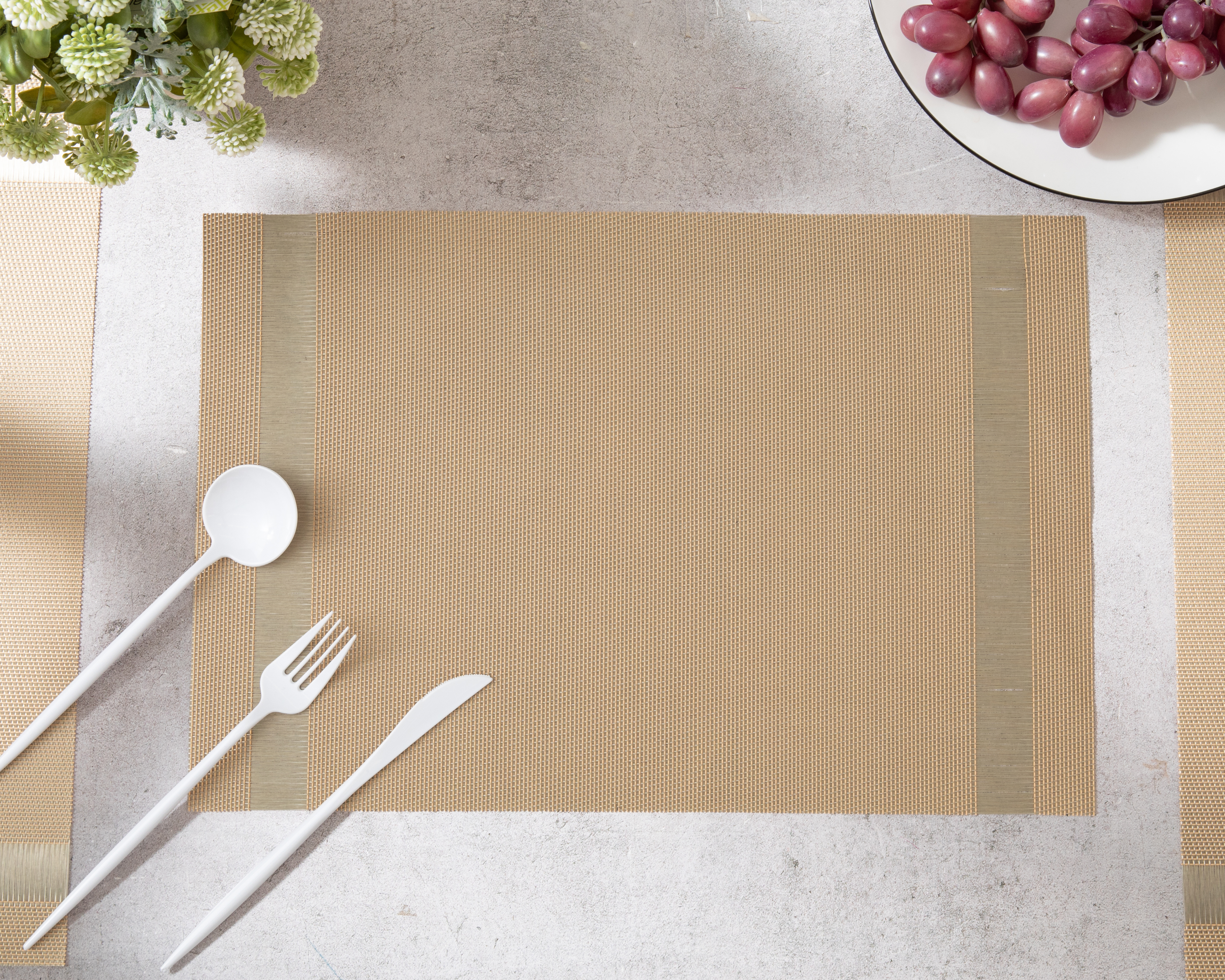 Foto 1 | Foto 1 | Mantel Individual Dorado Starhaus Sepia 4 Piezas