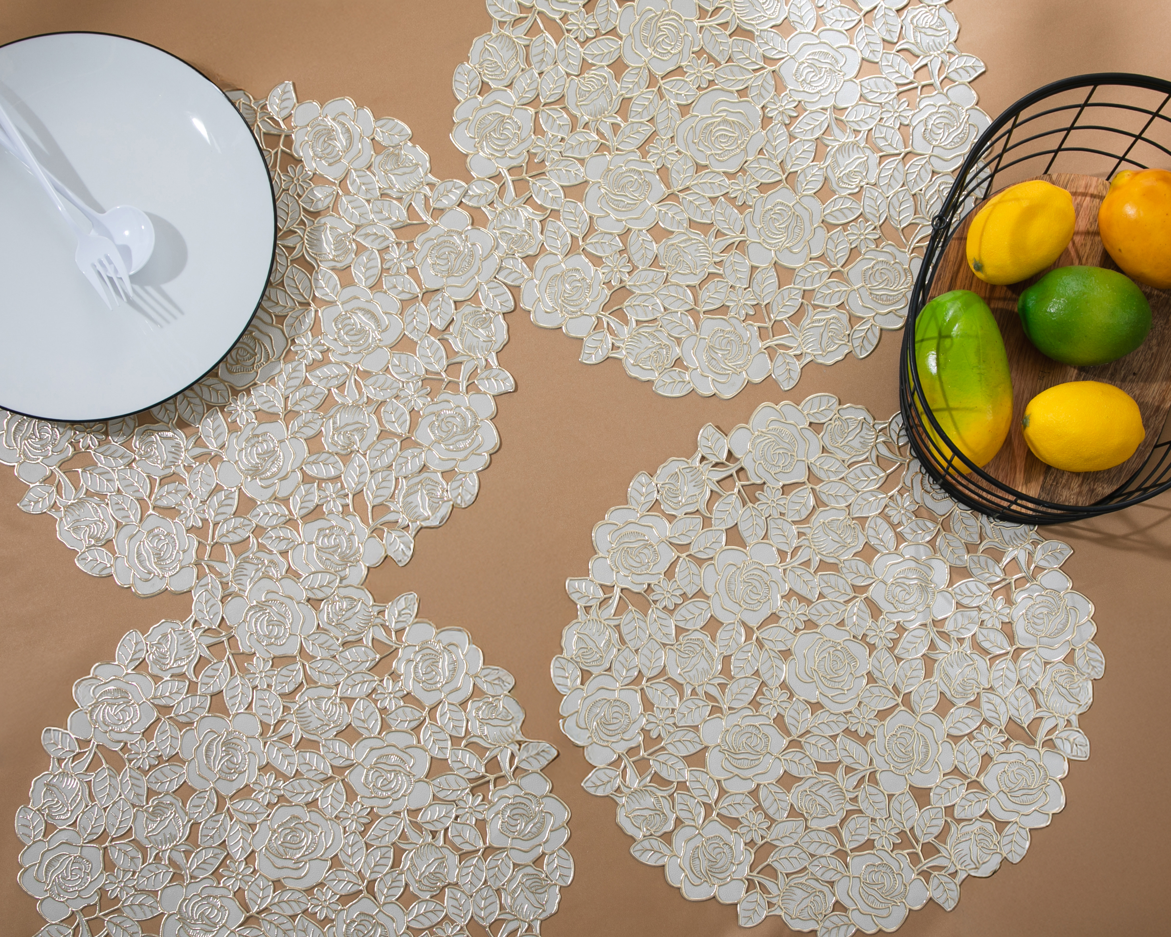 Foto 1 | Foto 1 | Mantel Individual Dorado Starhaus Glow 4 Piezas