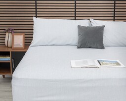 Sábana King Size con Fundas para Almohada Maldivas Gris 4 Piezas