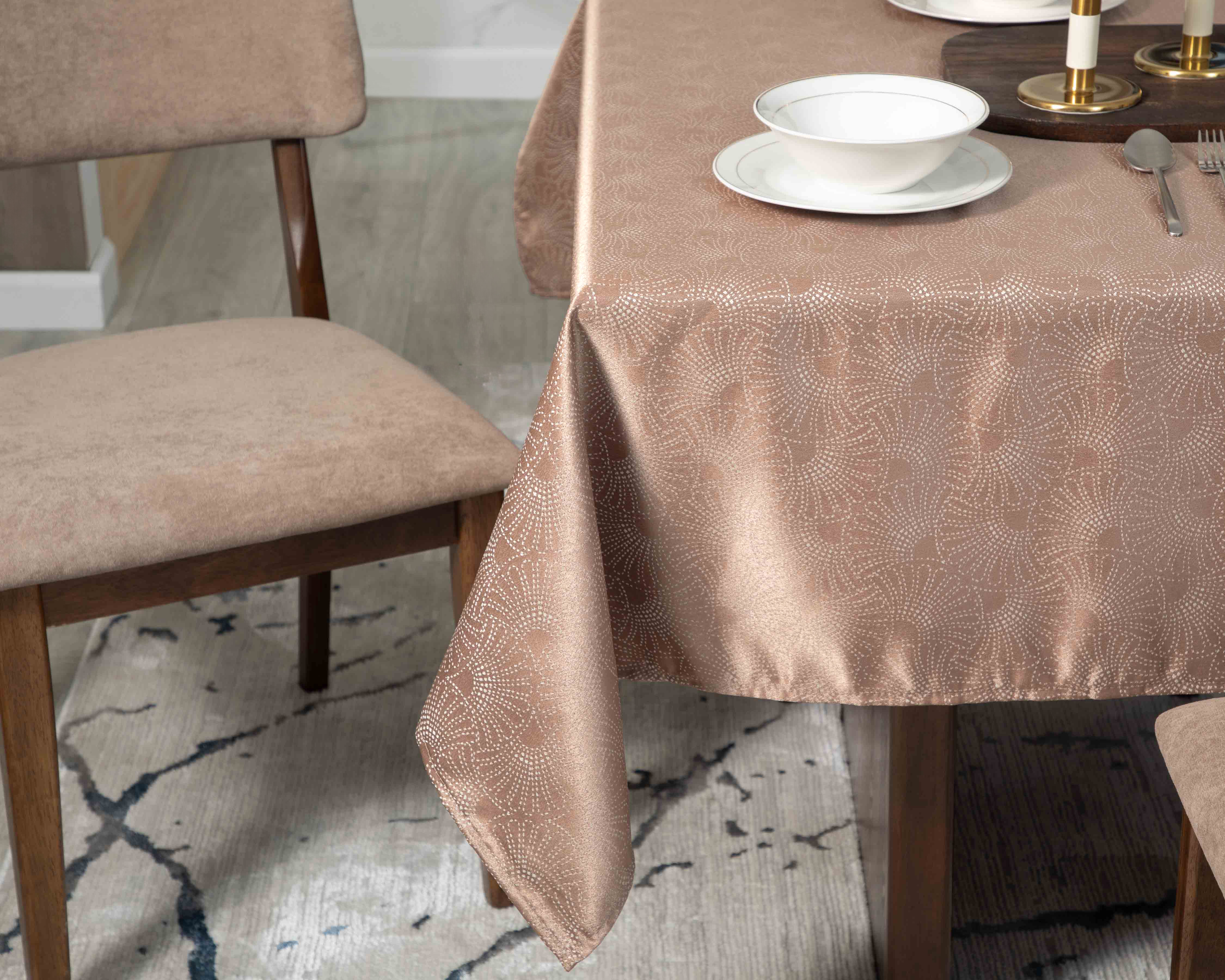 Mantel para Mesa Caqui Starhaus Halifax 180 x 140 cm