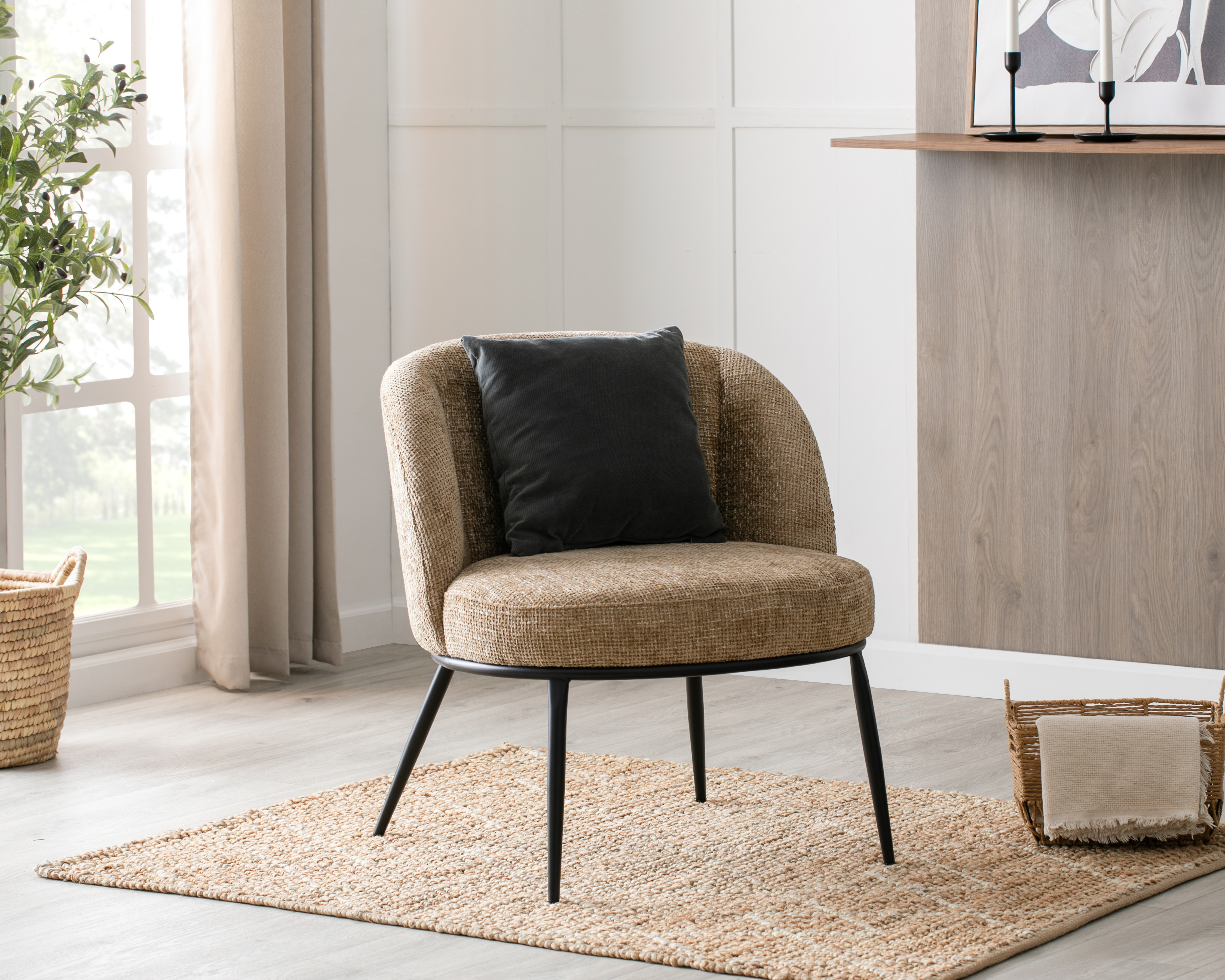 Sillón Ocasional Dorado Ikal Jazmin