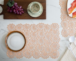 Mantel Individual Rosegold Starhaus Daisy 4 Piezas