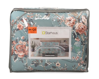 Foto 4 | Foto 4 | Edredón Matrimonial/Queen Size con Fundas para Almohada Starhaus Xanney Azul 3 Piezas