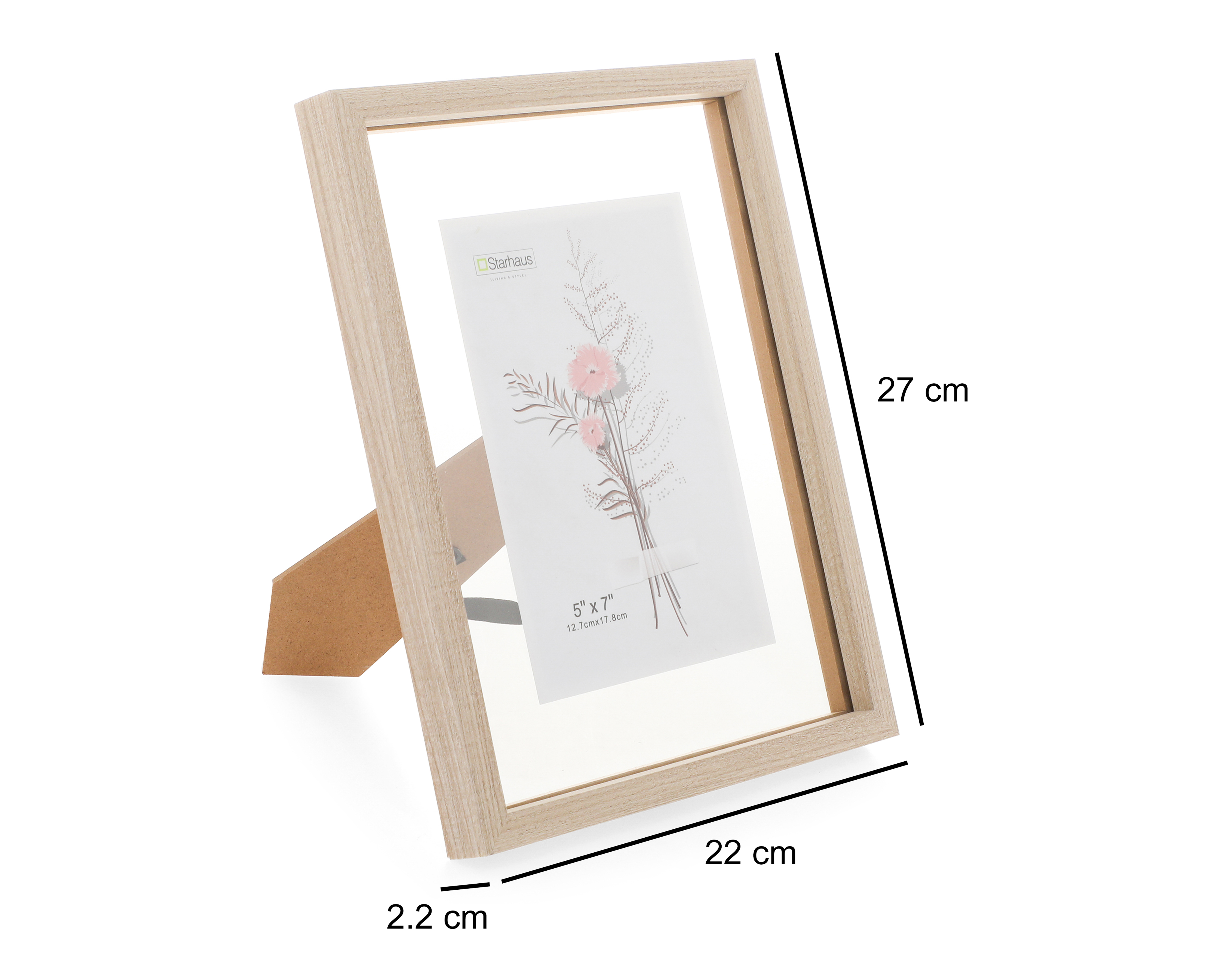 Foto 6 pulgar | Foto 5 | Portarretrato de Madera Starhaus 5 x 7 Pulgadas