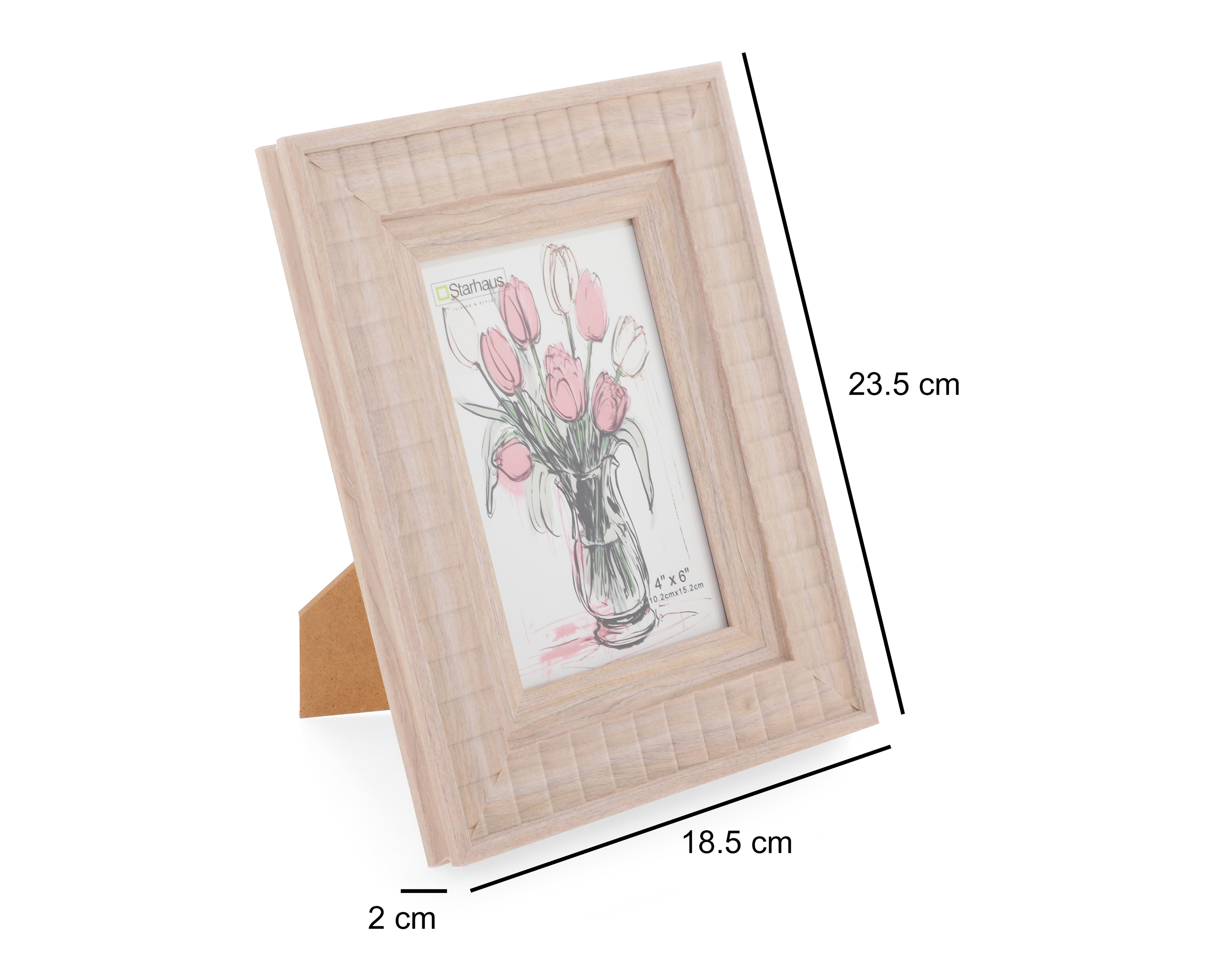 Foto 6 pulgar | Foto 5 | Portarretrato de Madera Starhaus 4 x 6 Pulgadas