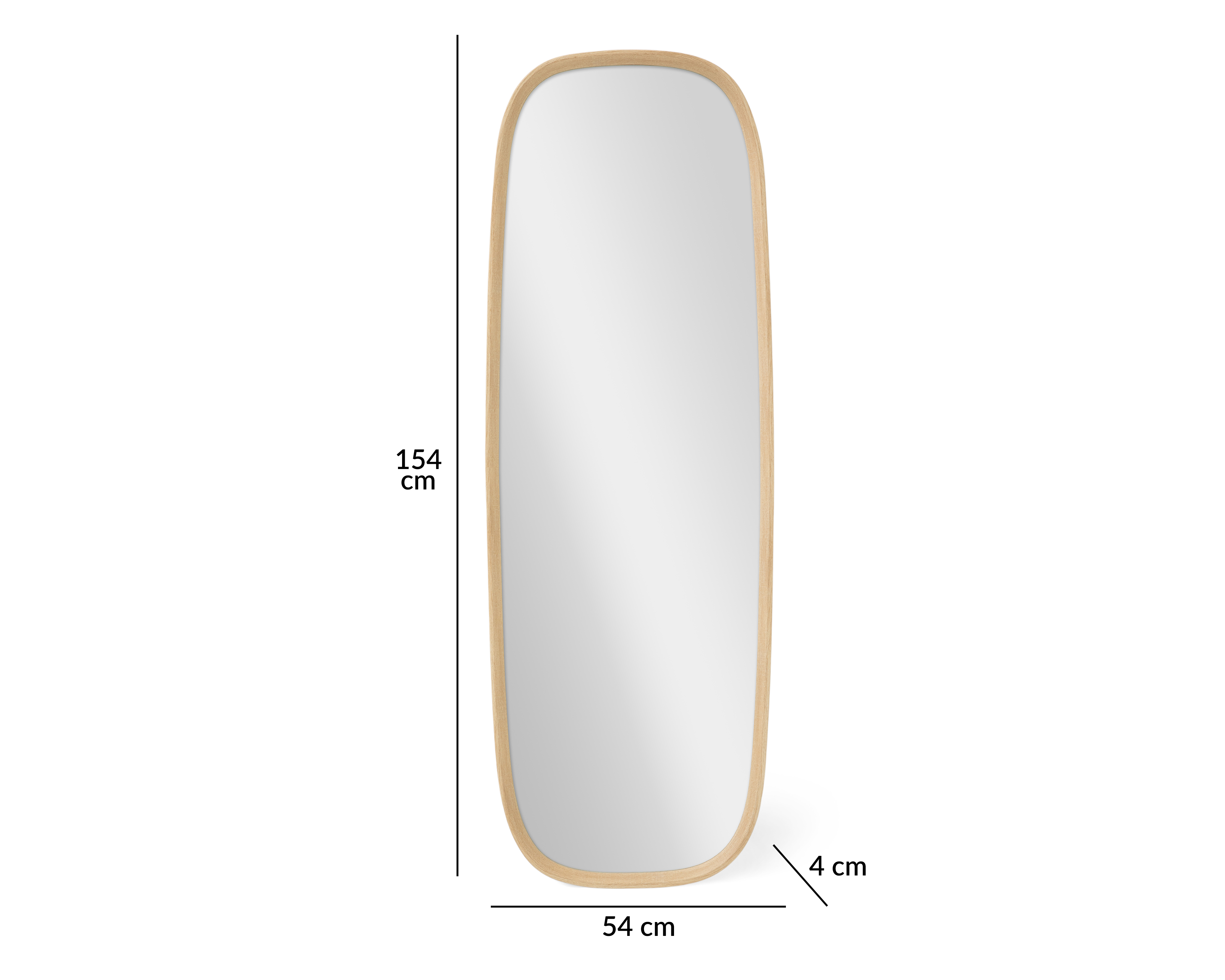 Foto 5 | Foto 5 | Espejo de Piso Rectangular Pliegue 54 x 154 cm