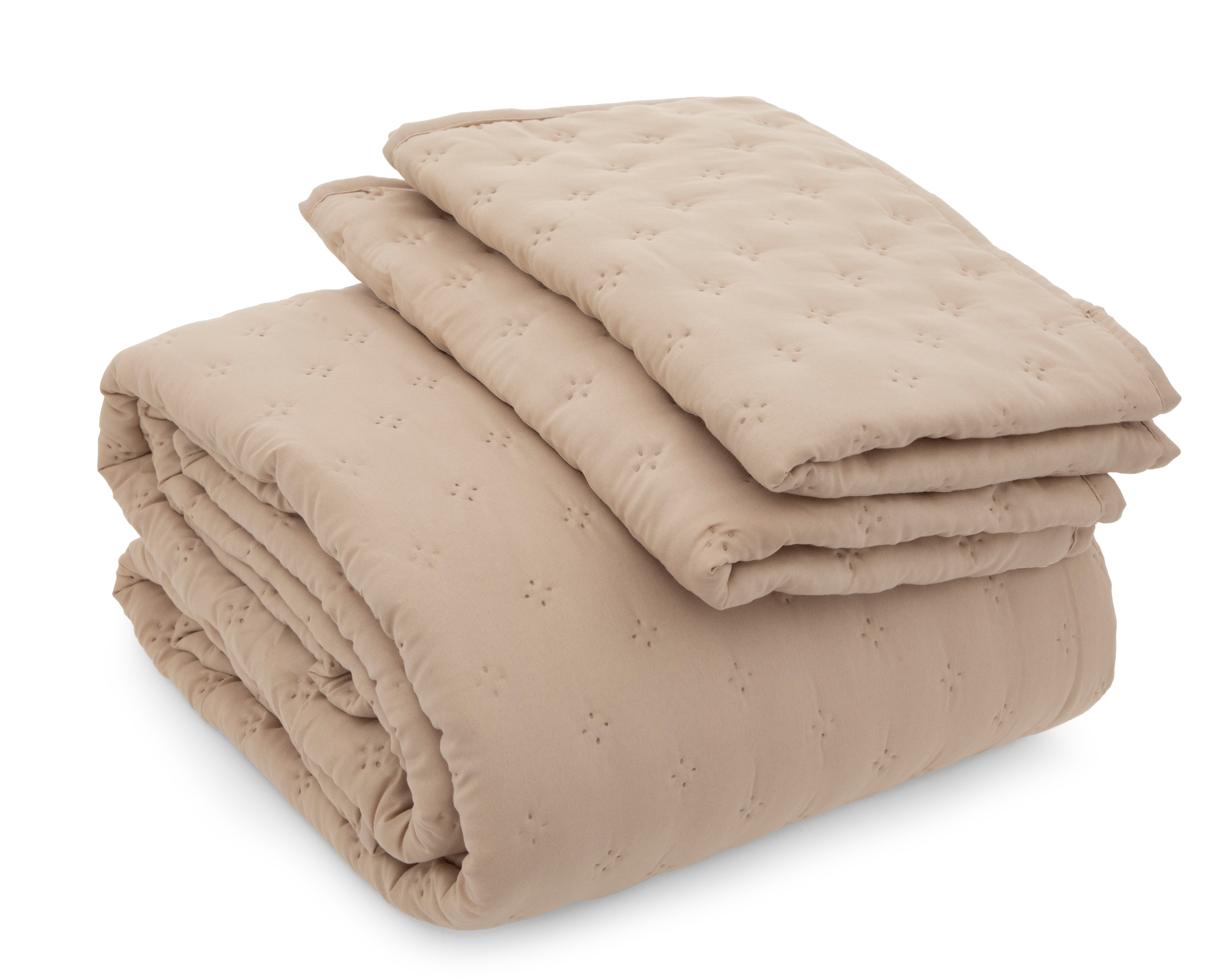 Foto 3 pulgar | Foto 2 | Colcha Matrimonial/Queen Size con Fundas para Almohada Starhaus Calma Arena  3 Piezas