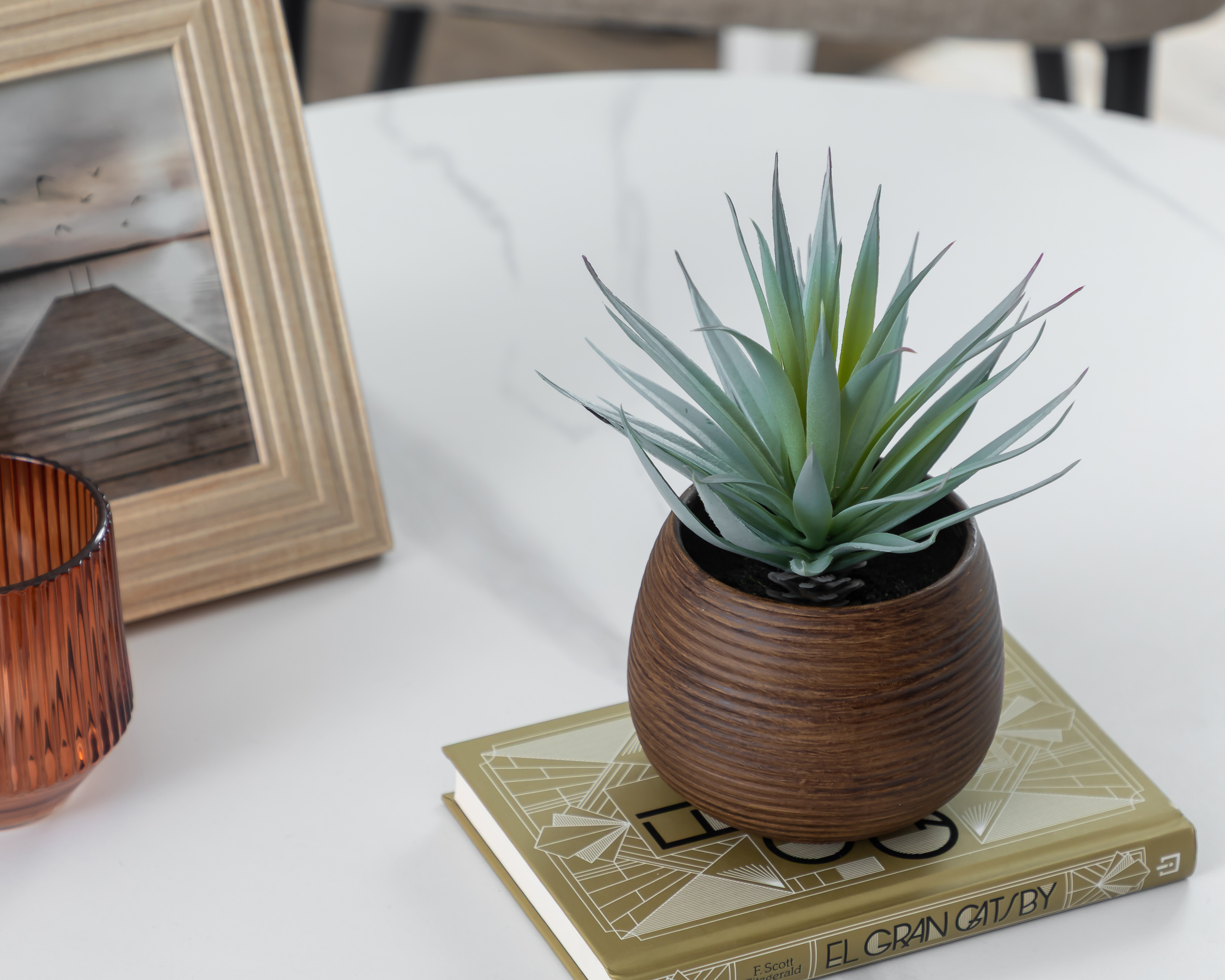 Foto 5 pulgar | Foto 4 | Agave Artificial con Maceta Starhaus 21 cm