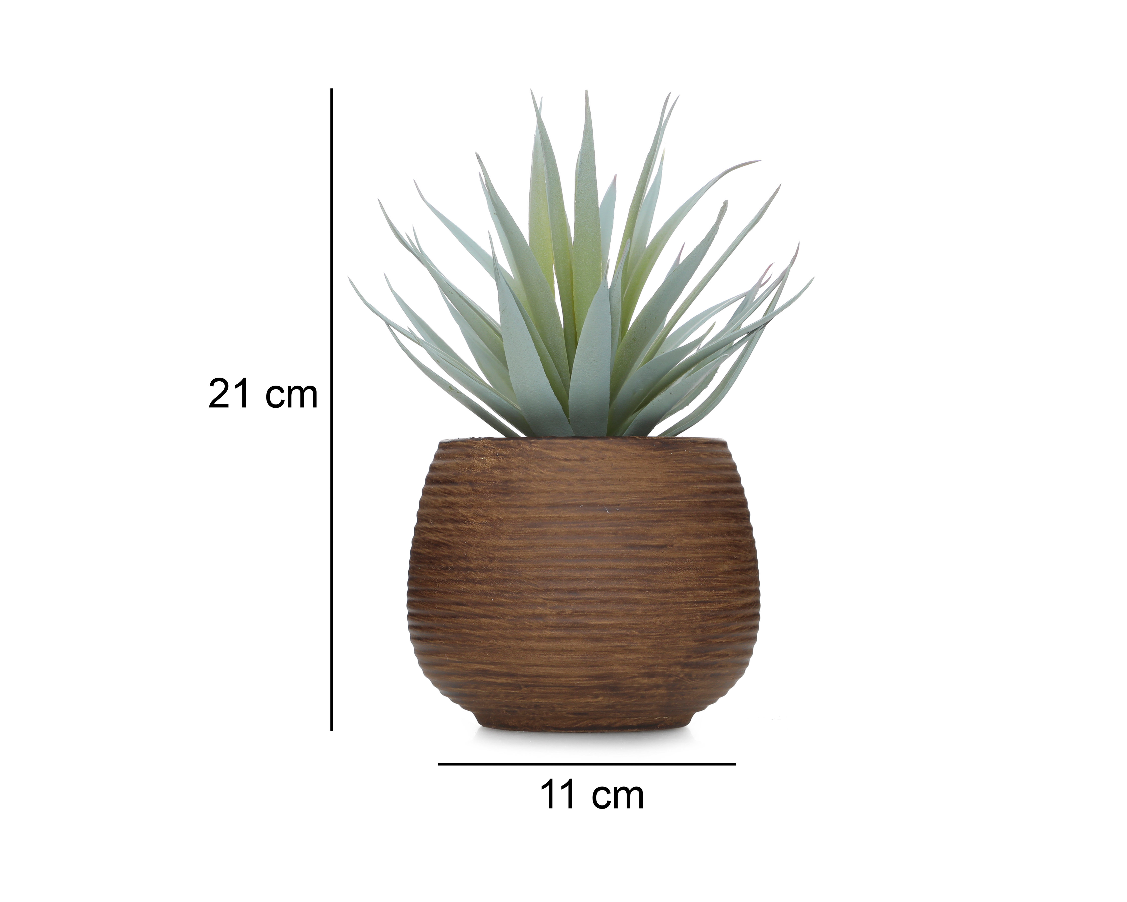 Foto 6 pulgar | Foto 5 | Agave Artificial con Maceta Starhaus 21 cm