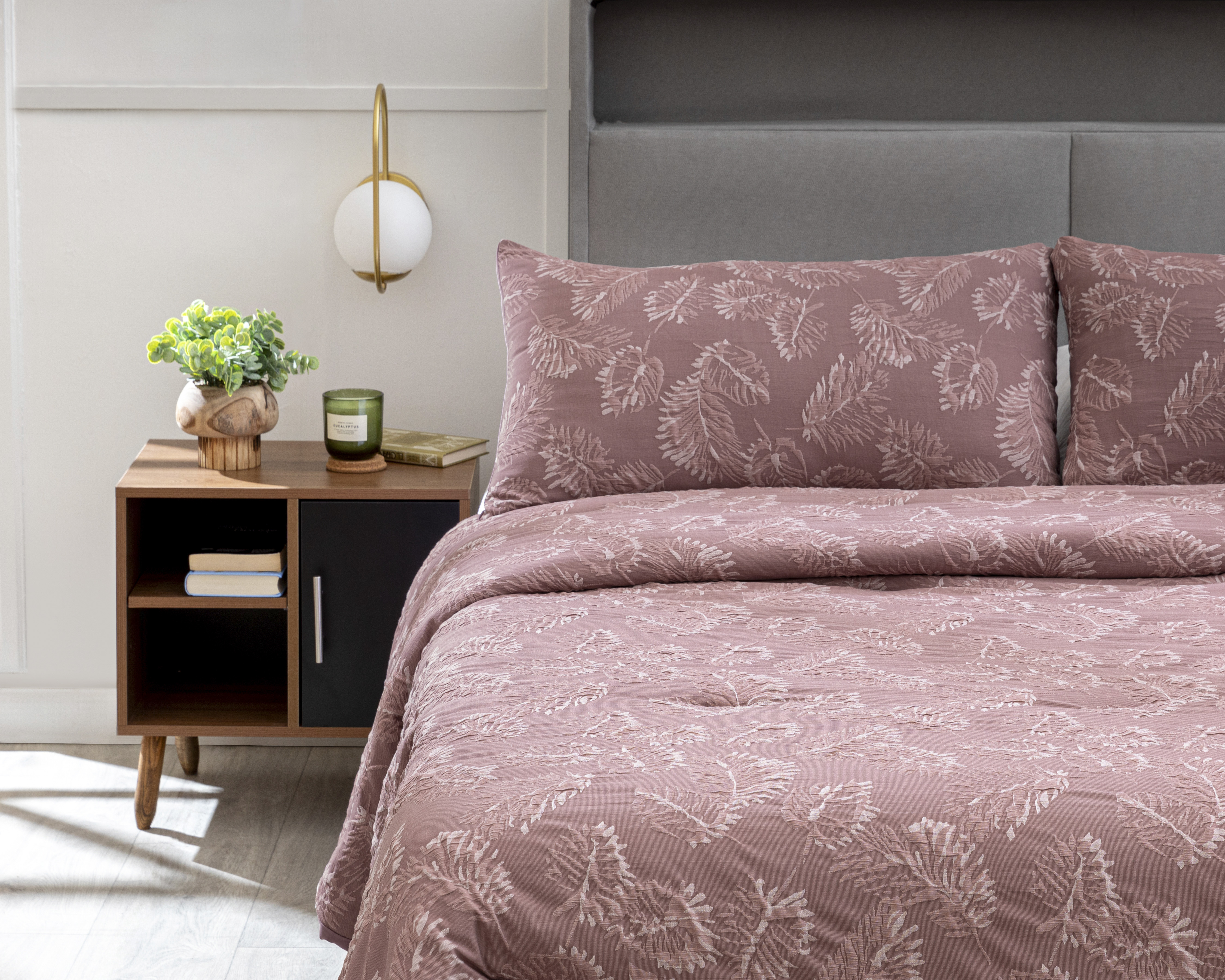 Edredón King Size con Fundas para Almohada Starhaus Carmesi Rosa 3 Piezas