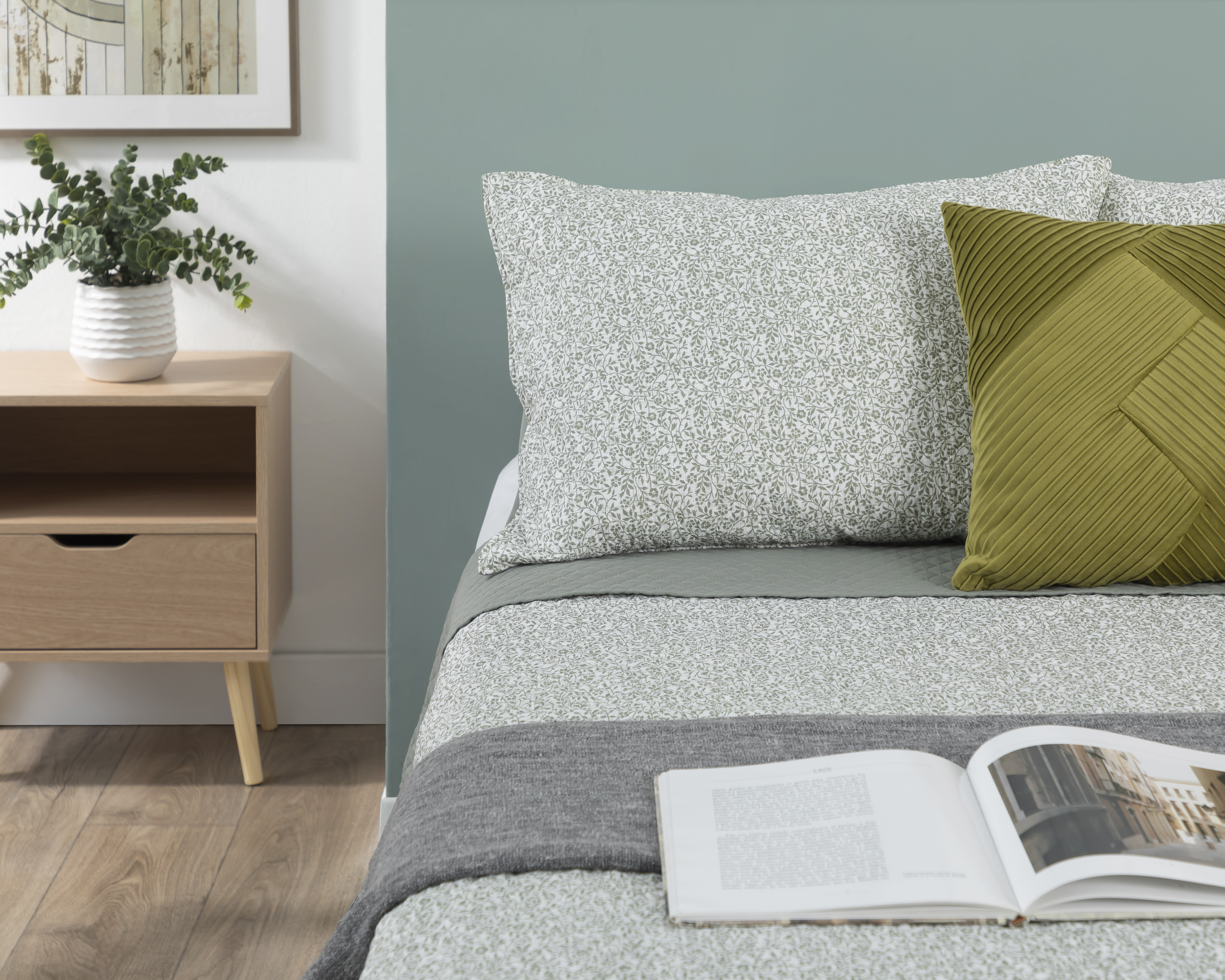 Foto 2 pulgar | Foto 1 | Colcha Matrimonial-Queen Size con Fundas para Almohada Starhaus Olivino Blanca 3 Piezas