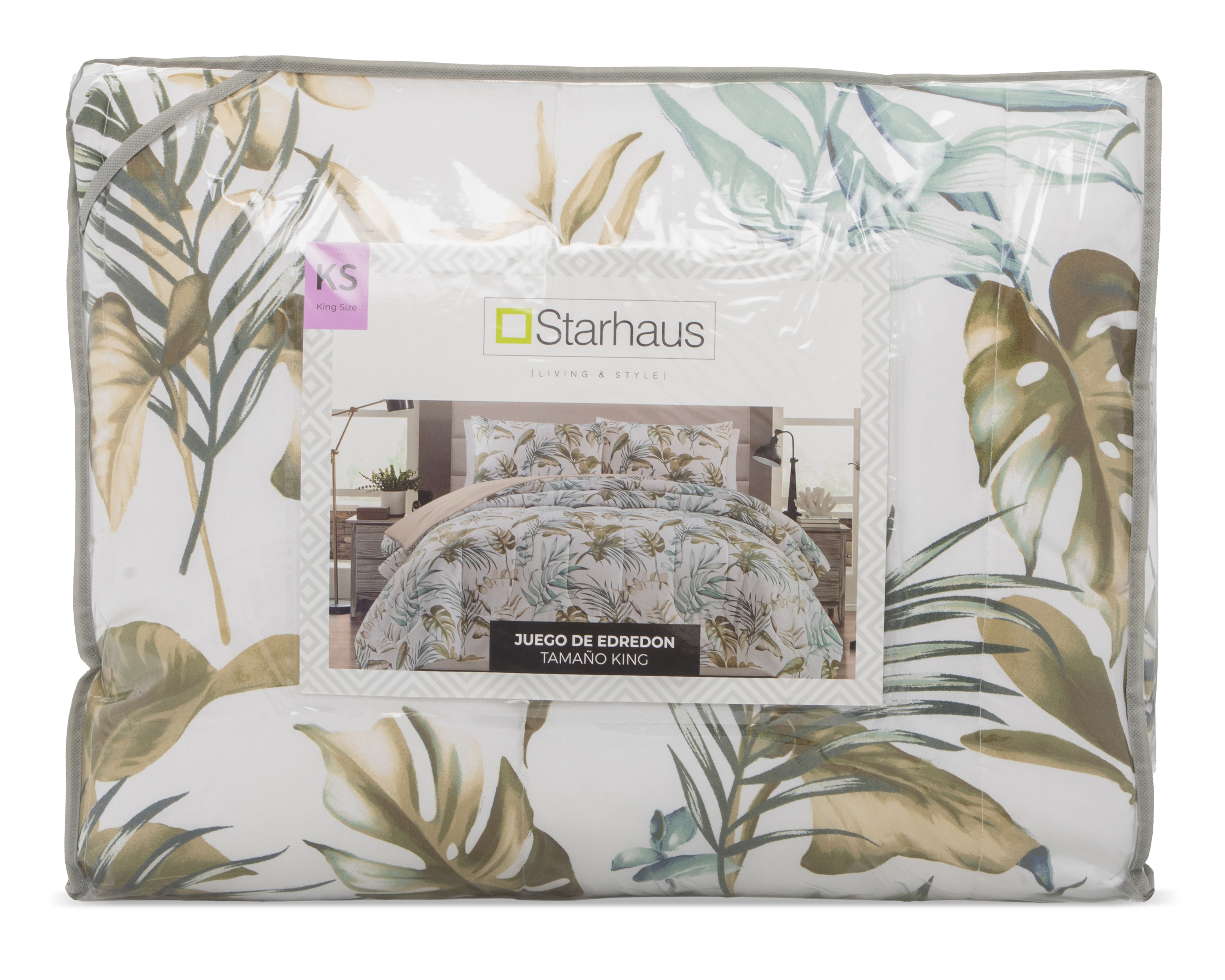 Foto 4 | Foto 4 | Edredón King Size Starhaus Manaos Estampado 3 Piezas