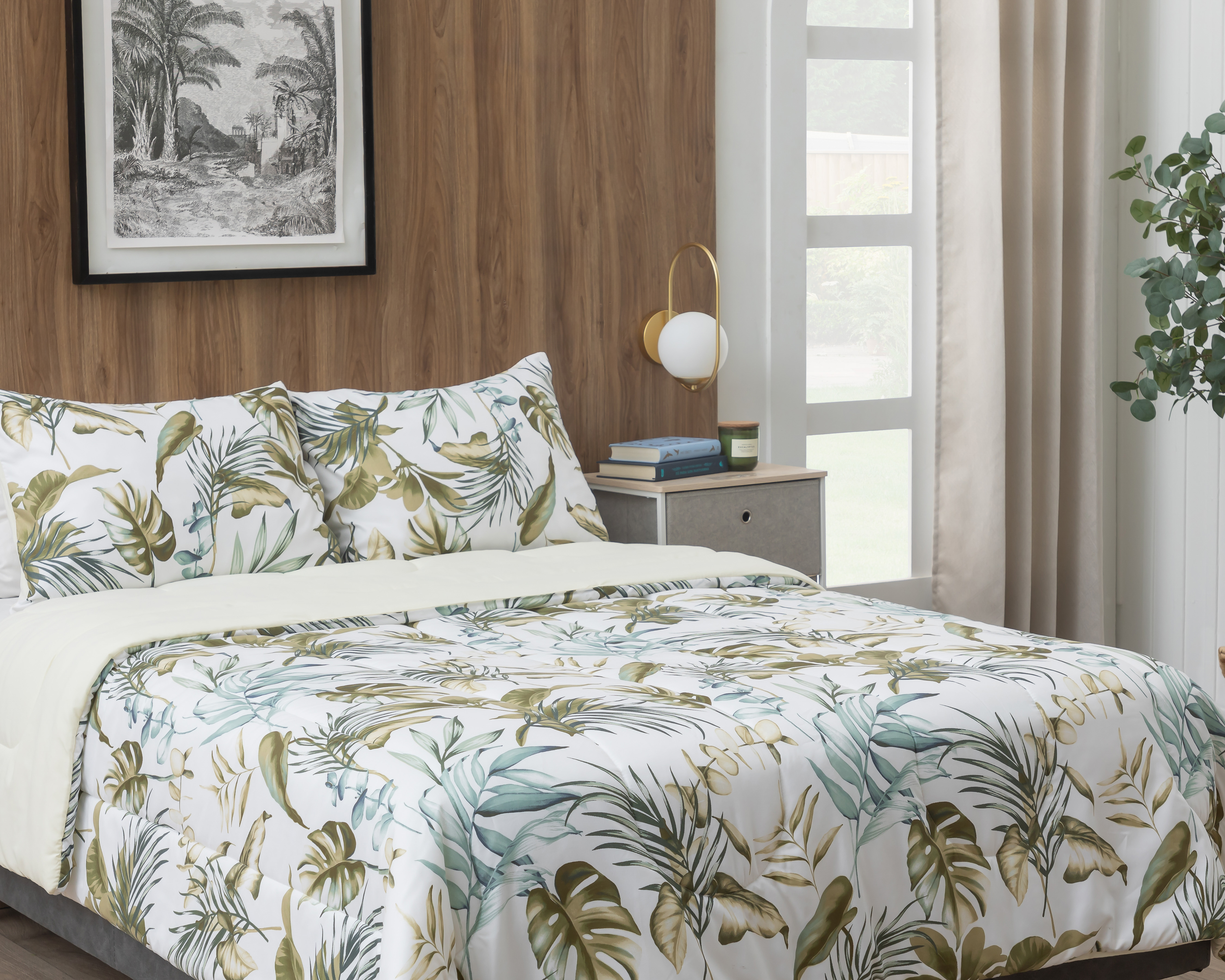 Foto 2 pulgar | Foto 1 | Edredón Matrimonial/Queen Size con Fundas para Almohada Starhaus Manaos Multicolor 3 Piezas