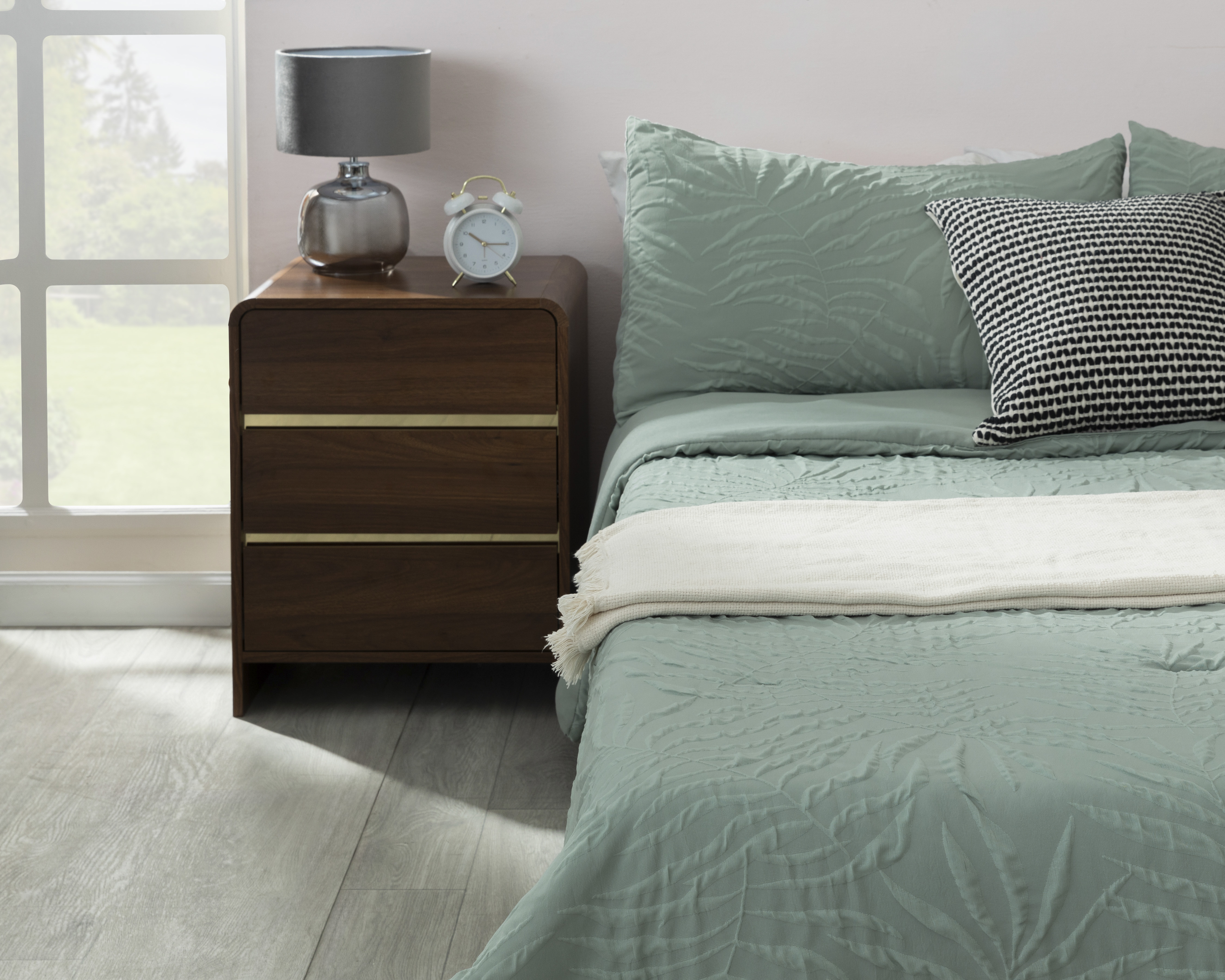 Foto 2 pulgar | Foto 1 | Edredón Matrimonial/Queen Size con Fundas para Almohada Starhaus Comala Verde 3 Piezas