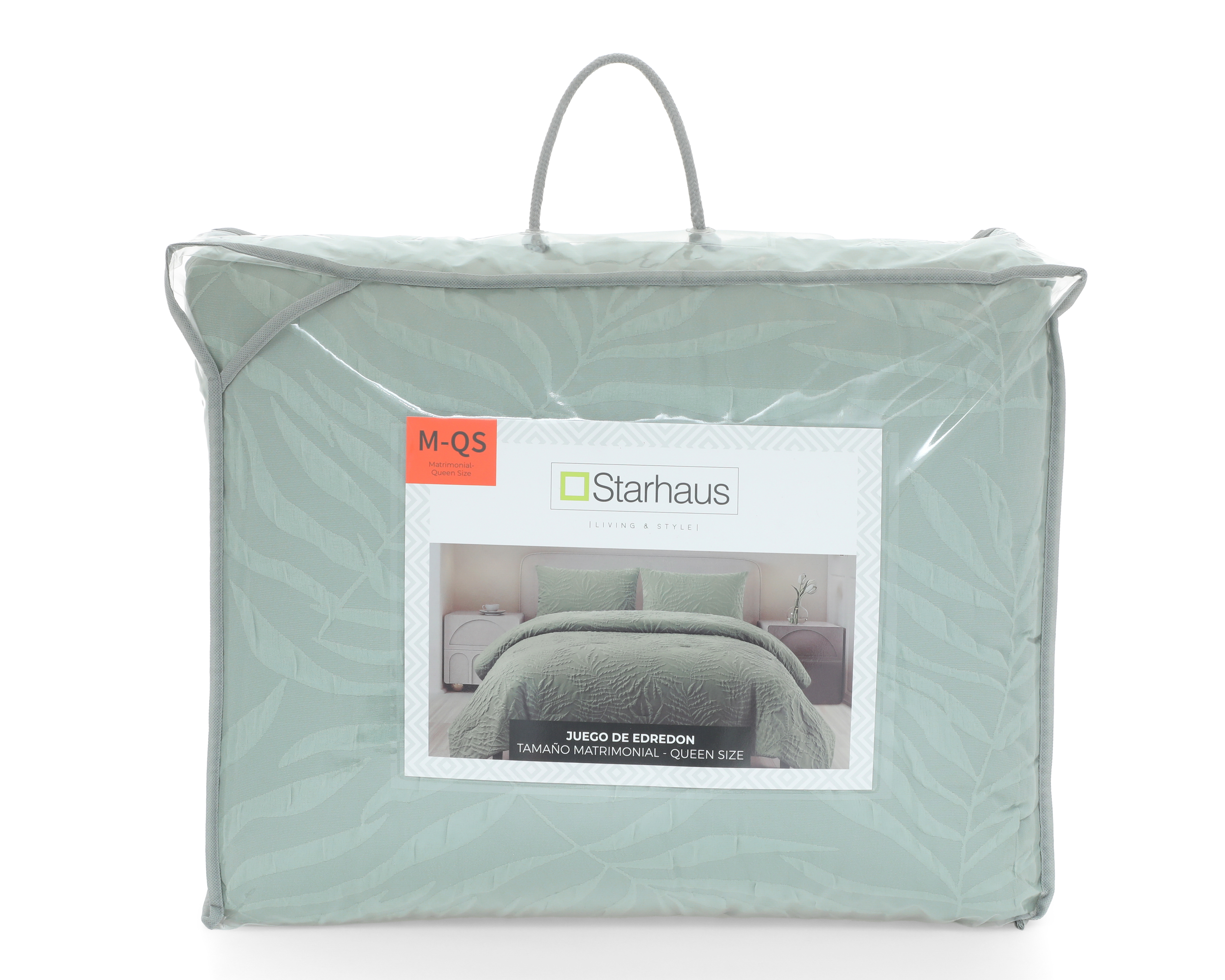 Foto 5 pulgar | Foto 4 | Edredón Matrimonial/Queen Size con Fundas para Almohada Starhaus Comala Verde 3 Piezas