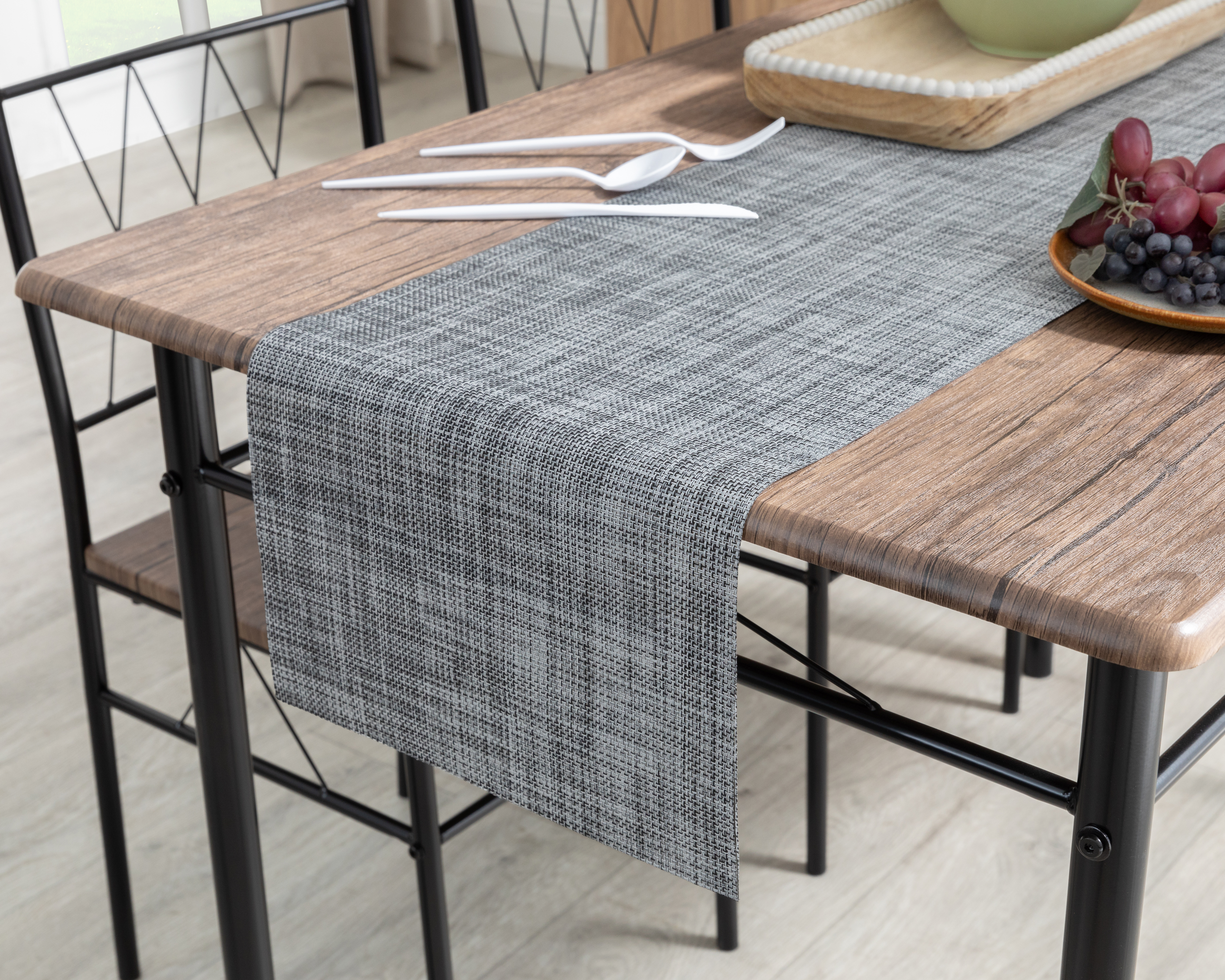 Foto 1 | Foto 1 | Camino de Mesa Negro/Blanco Starhaus Irbil 33 x 172 cm