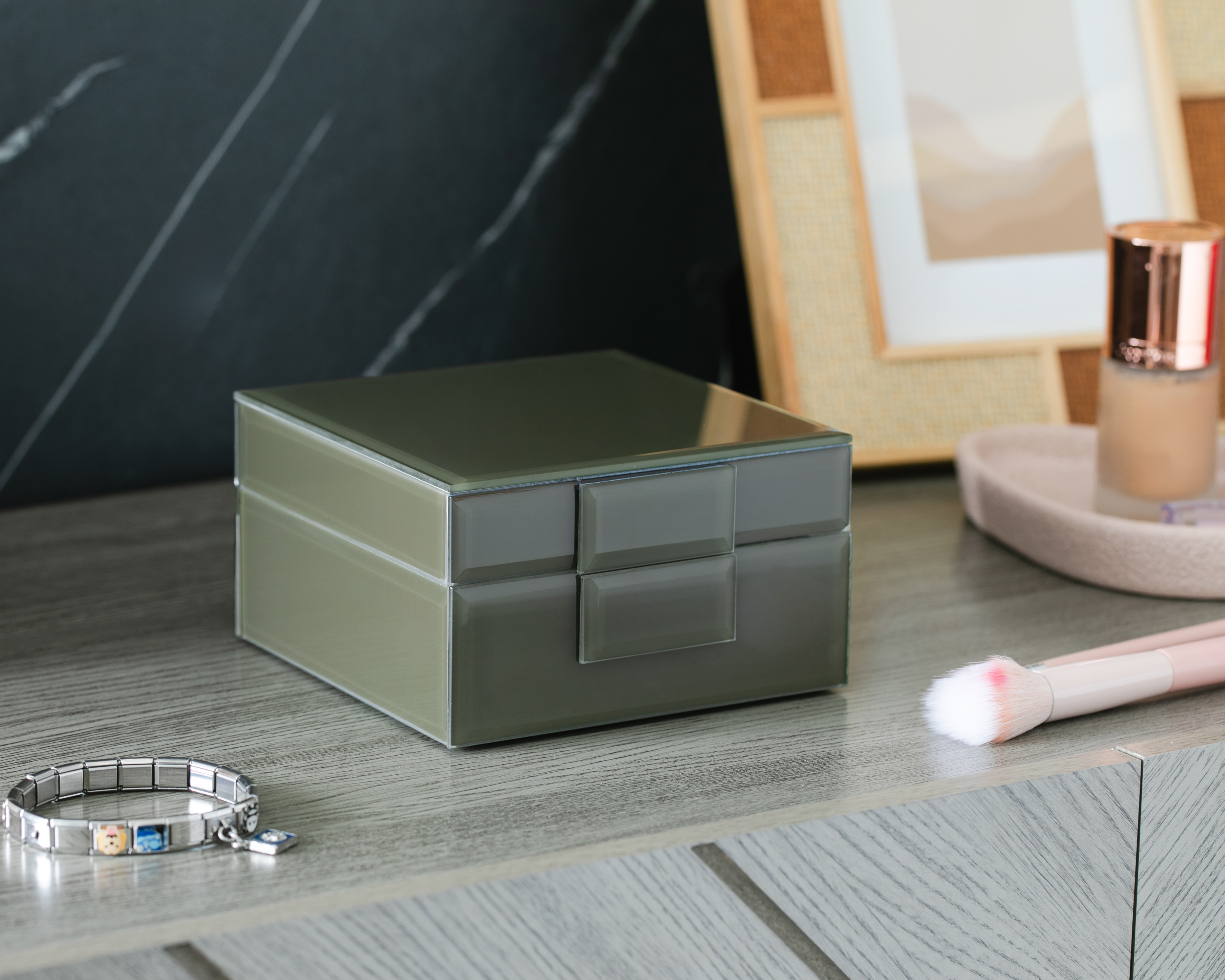 Foto 6 pulgar | Foto 5 | Joyero de Vidrio Starhaus Verde