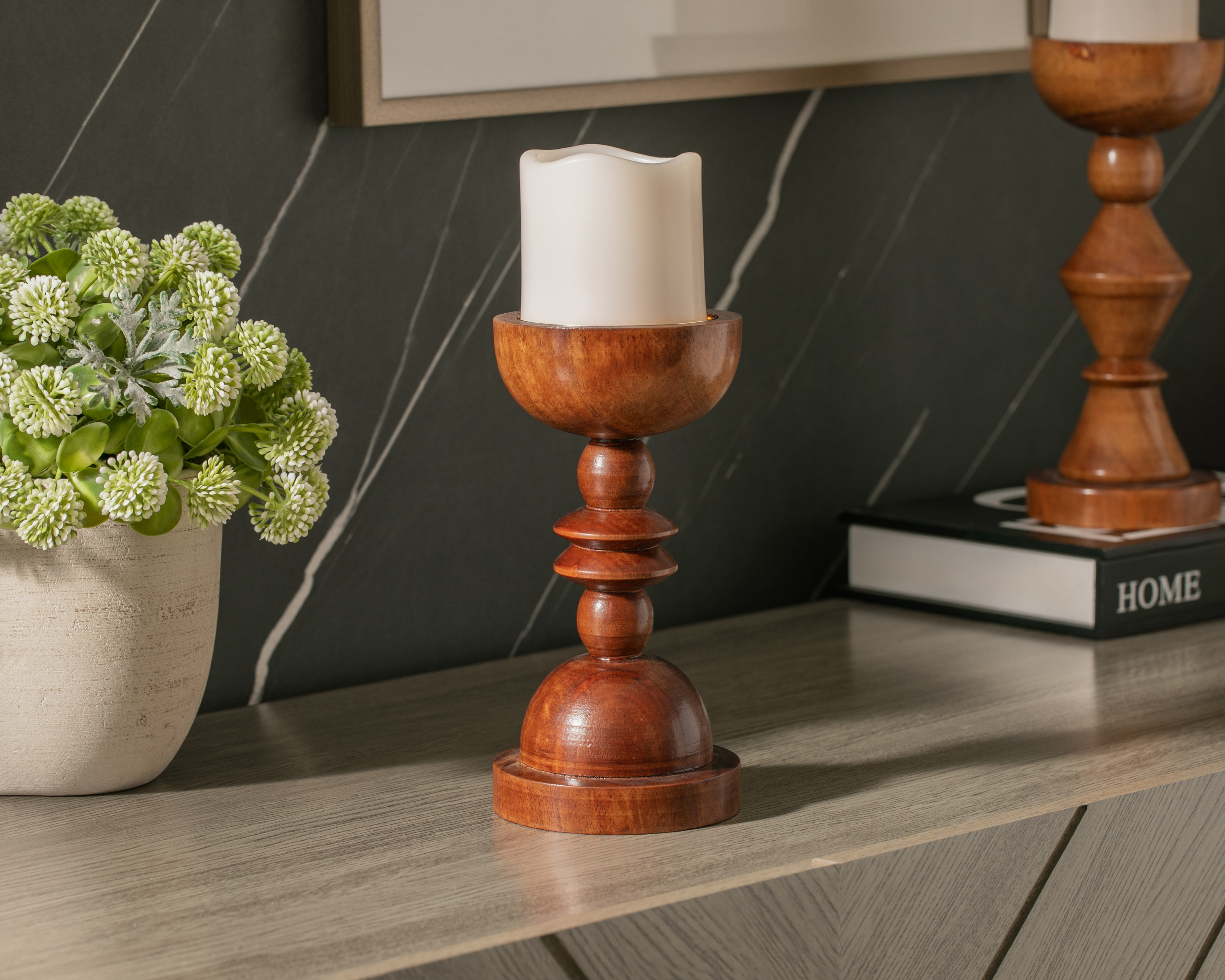 Foto 5 pulgar | Foto 4 | Candelabro Deron de Madera