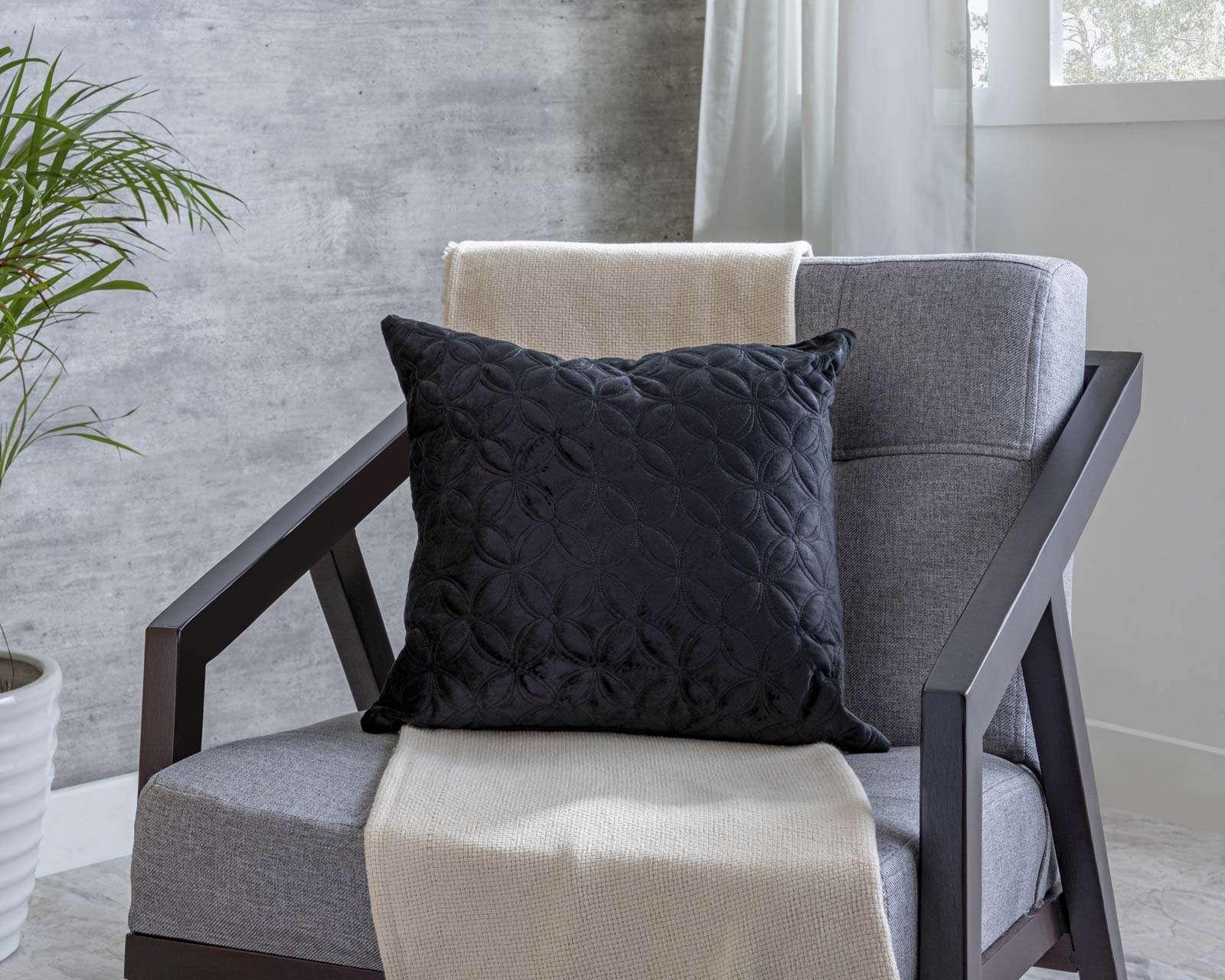 Foto 5 | Foto 5 | Cojín Decorativo Terciopelo Negro