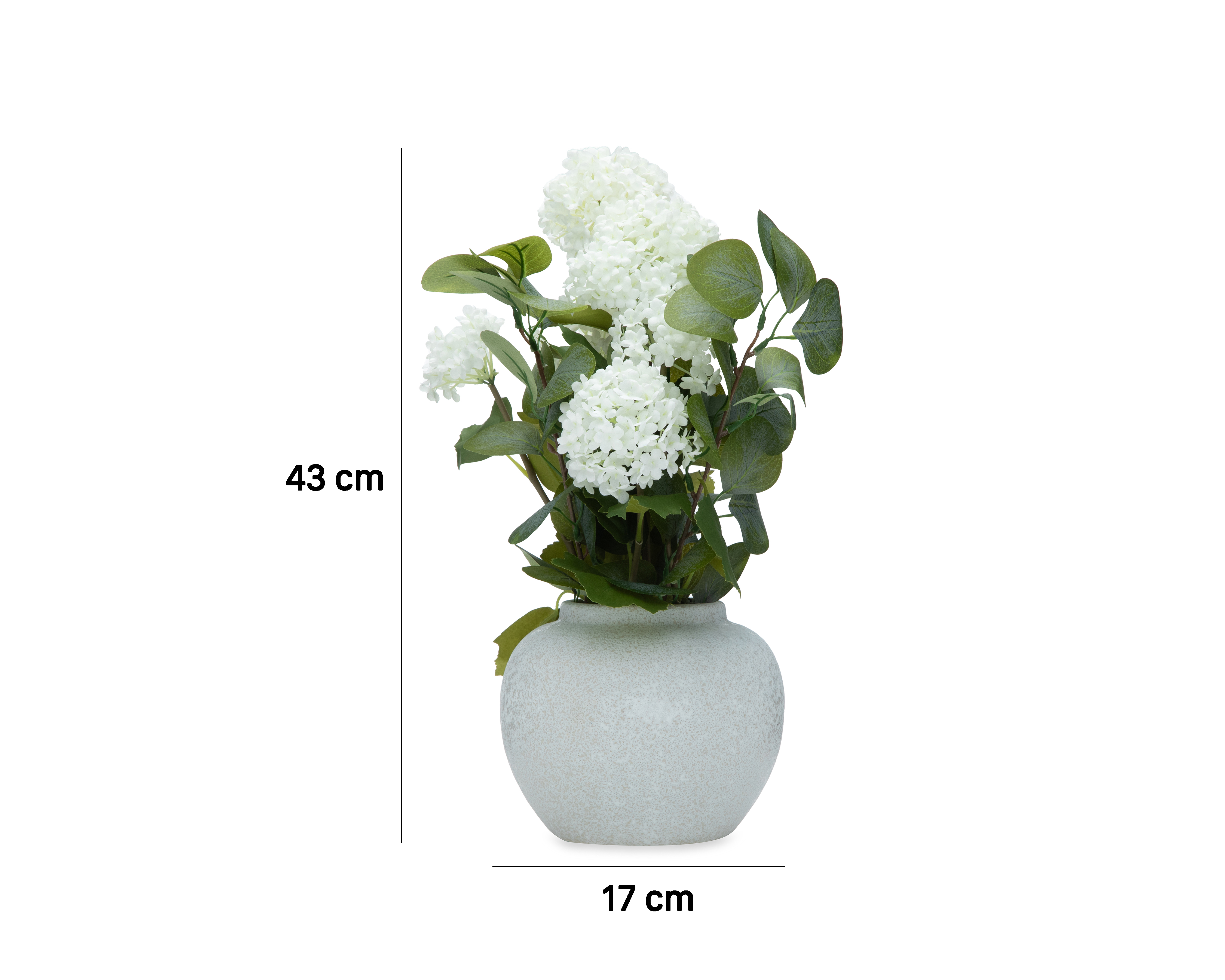 Foto 6 pulgar | Foto 5 | Hortensia Artificial con Maceta Starhaus 43 cm