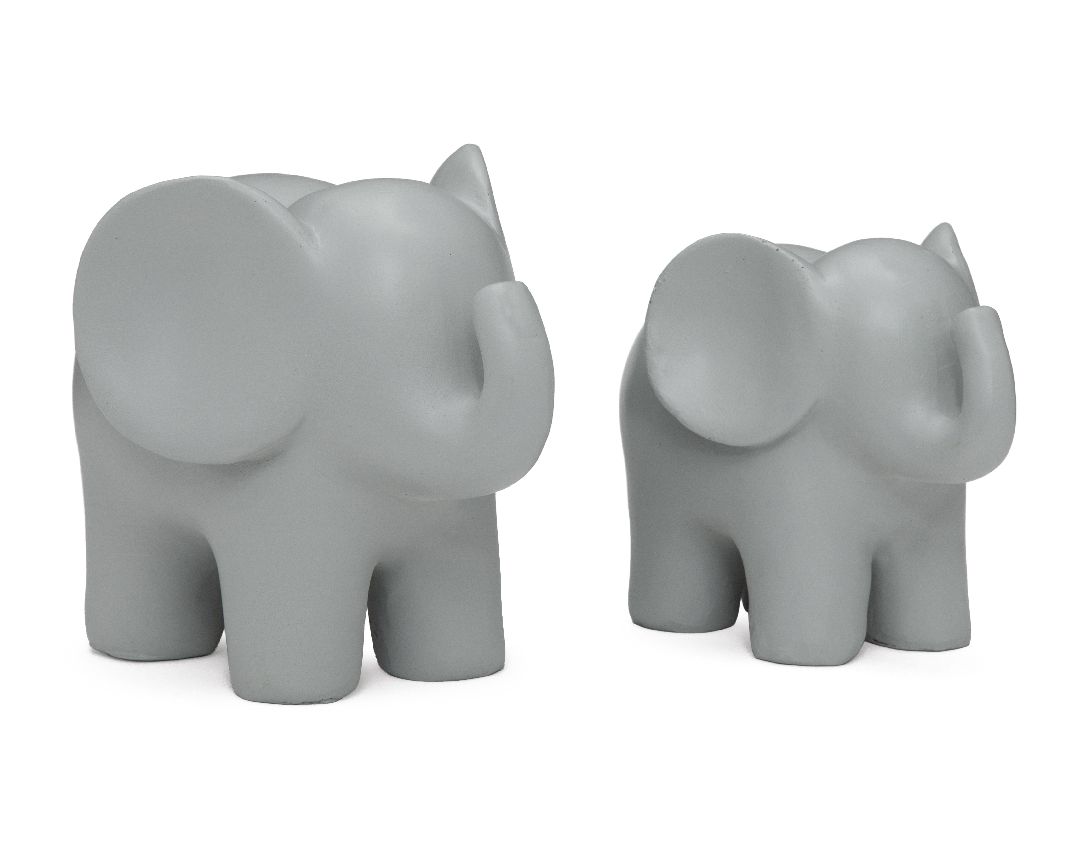 Figura Decorativa de Elefante Fanty de Resina 2 Piezas