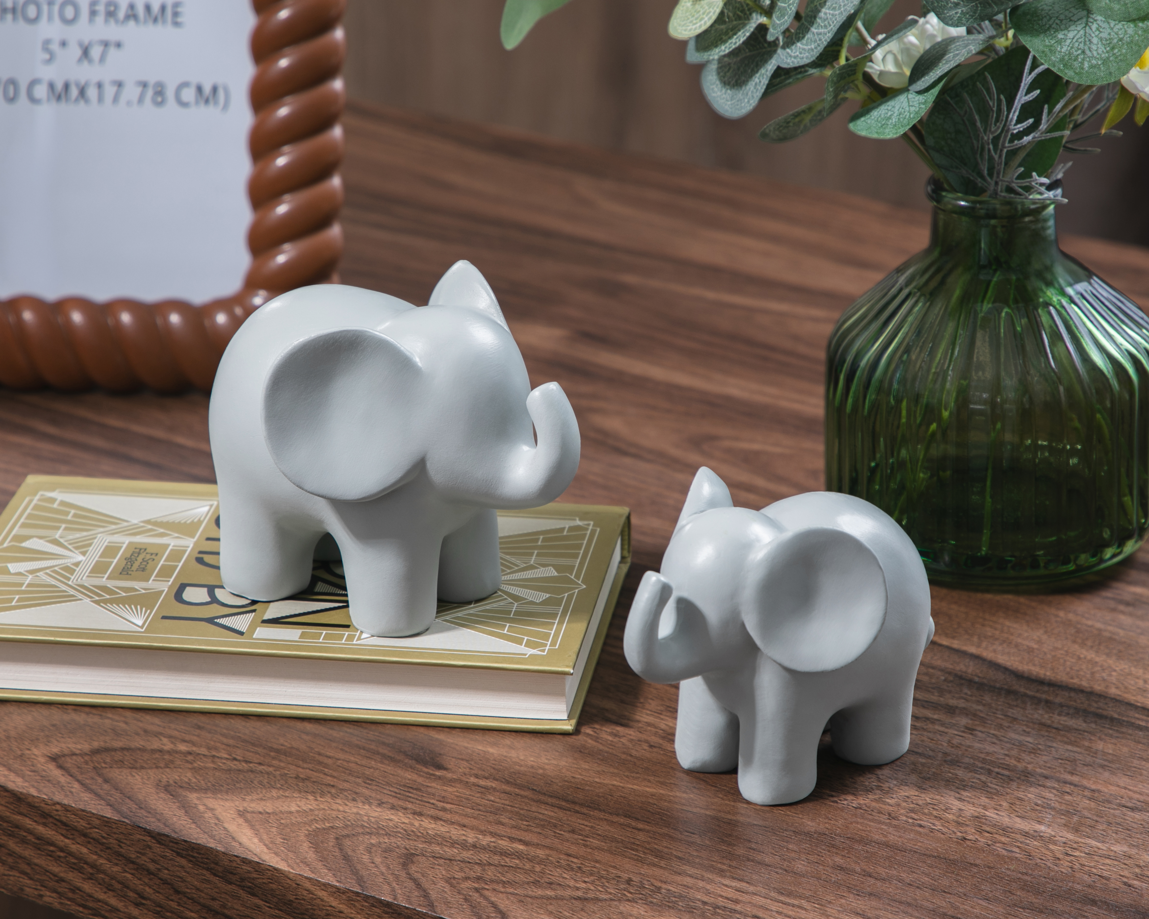 Foto 5 | Foto 5 | Figura Decorativa de Elefante Fanty de Resina 2 Piezas