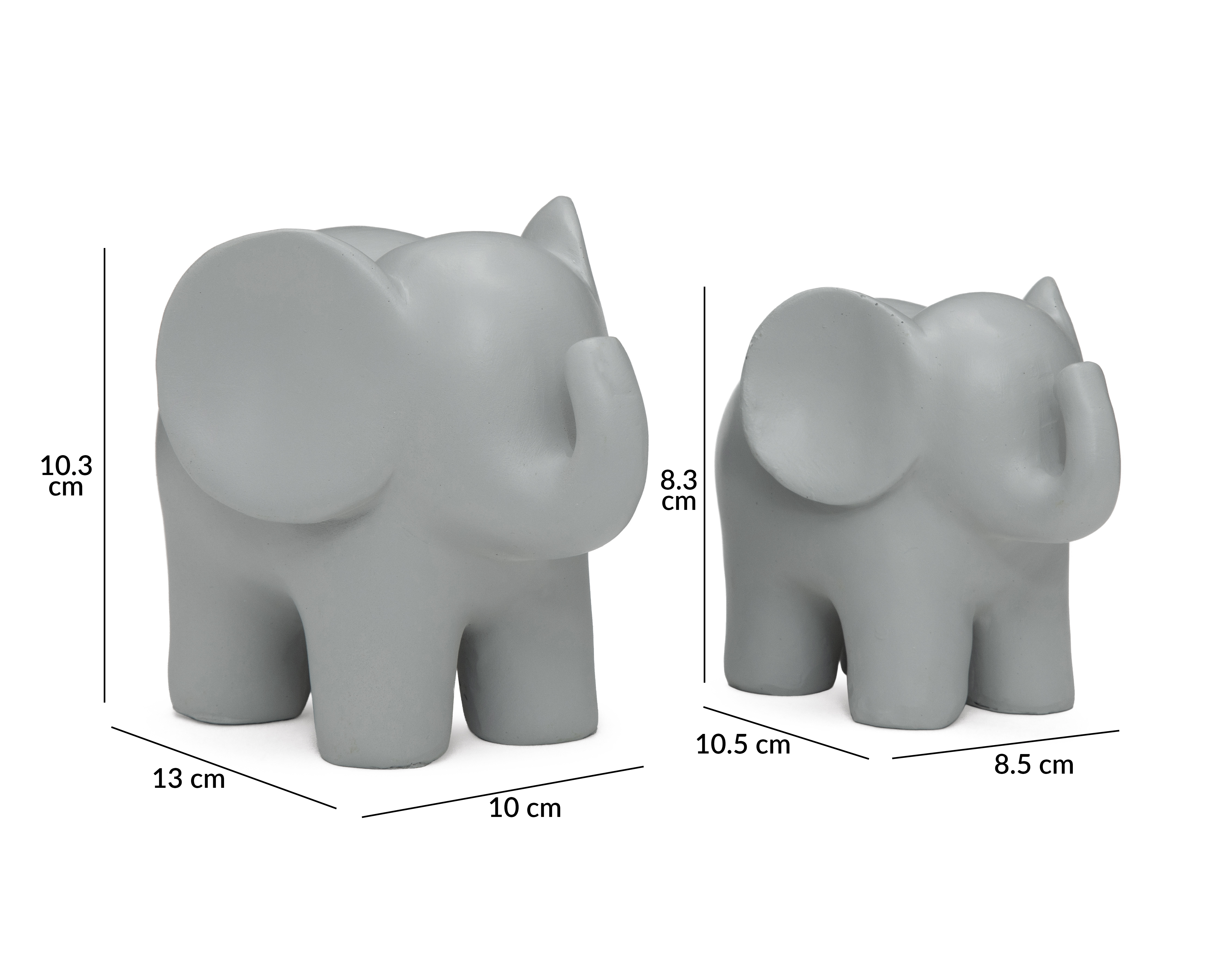Foto 7 pulgar | Foto 6 | Figura Decorativa de Elefante Fanty de Resina 2 Piezas