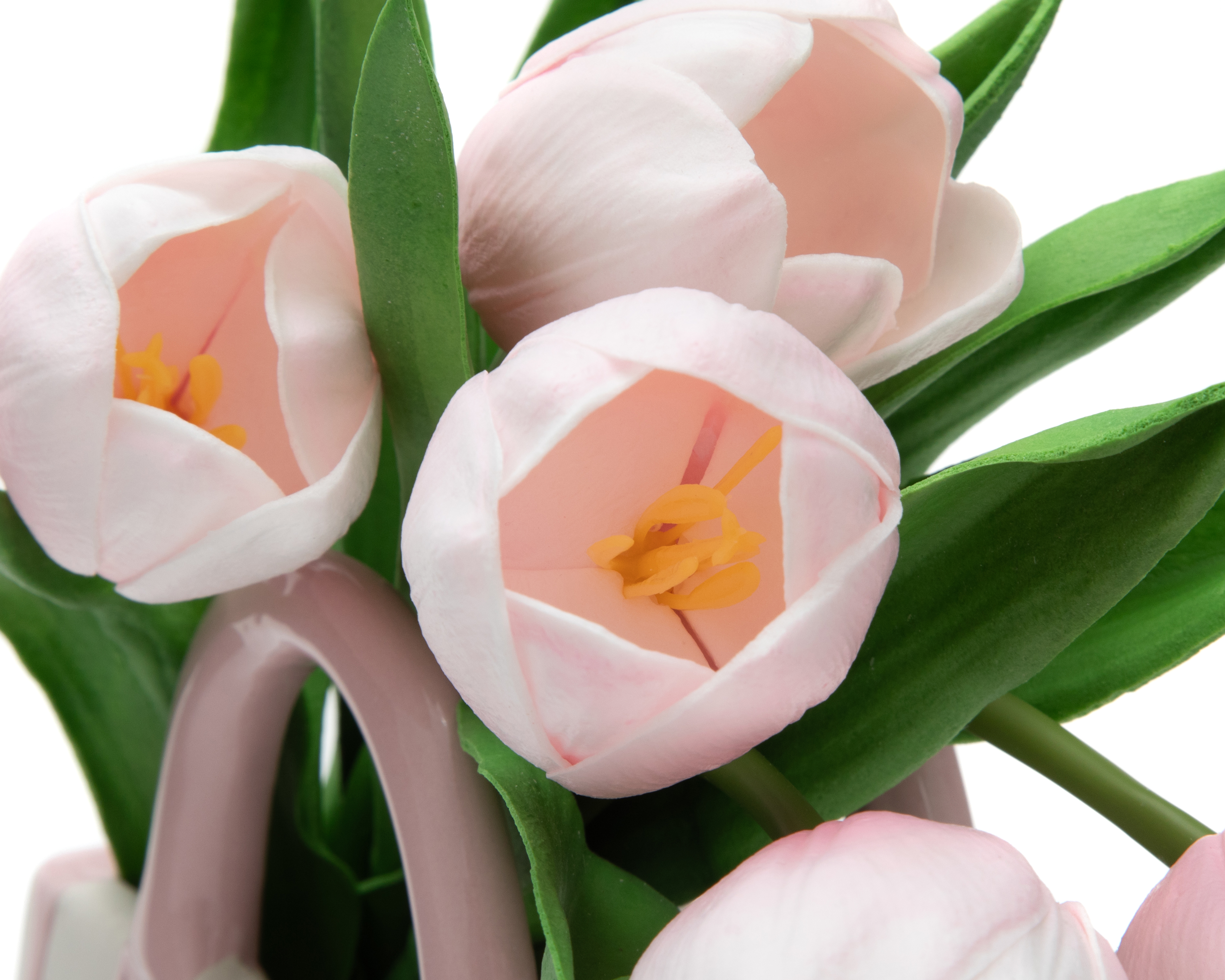 Foto 4 pulgar | Foto 3 | Tulipán Artificial con Florero Starhaus 29 cm