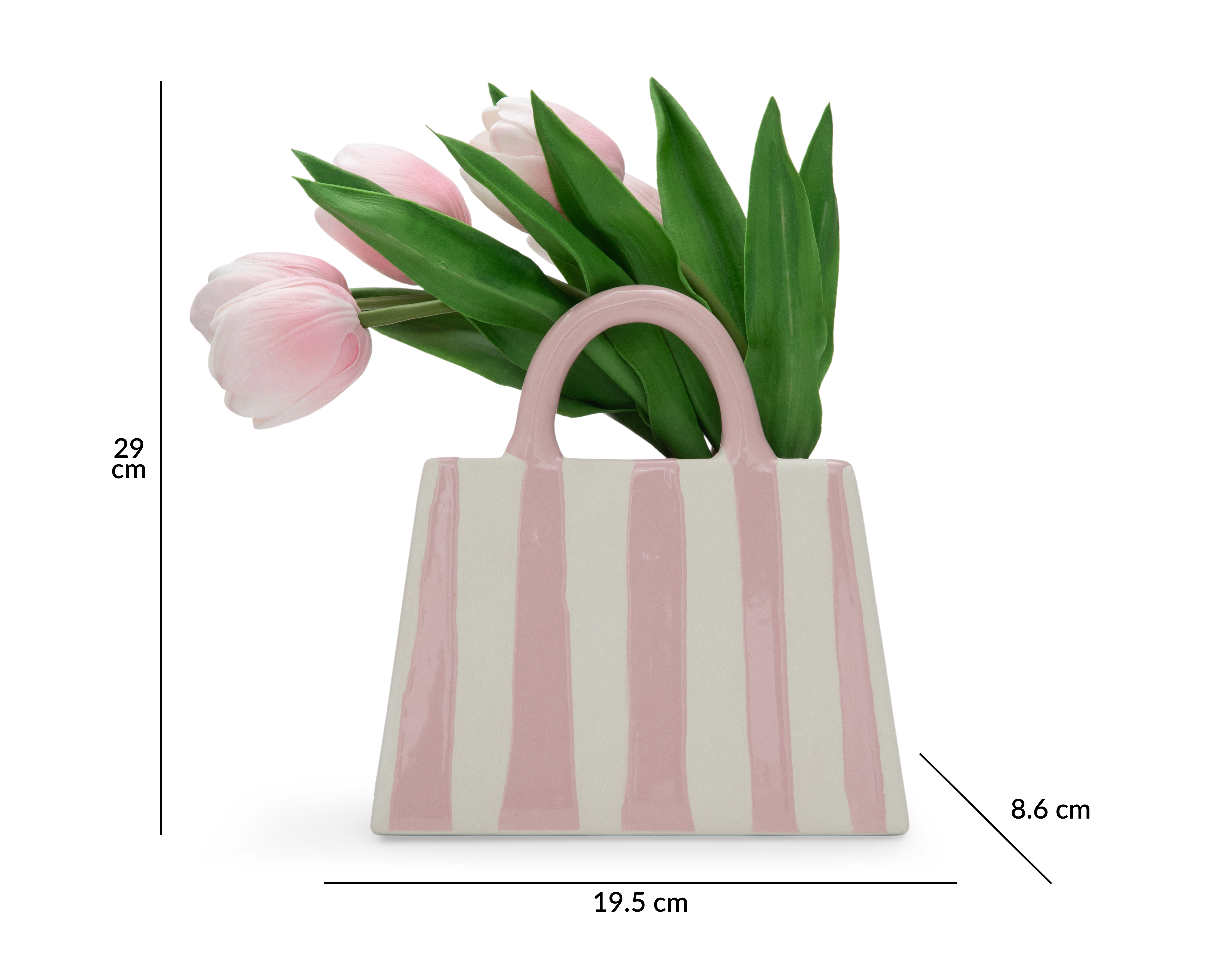 Foto 5 | Foto 5 | Tulipán Artificial con Florero Starhaus 29 cm