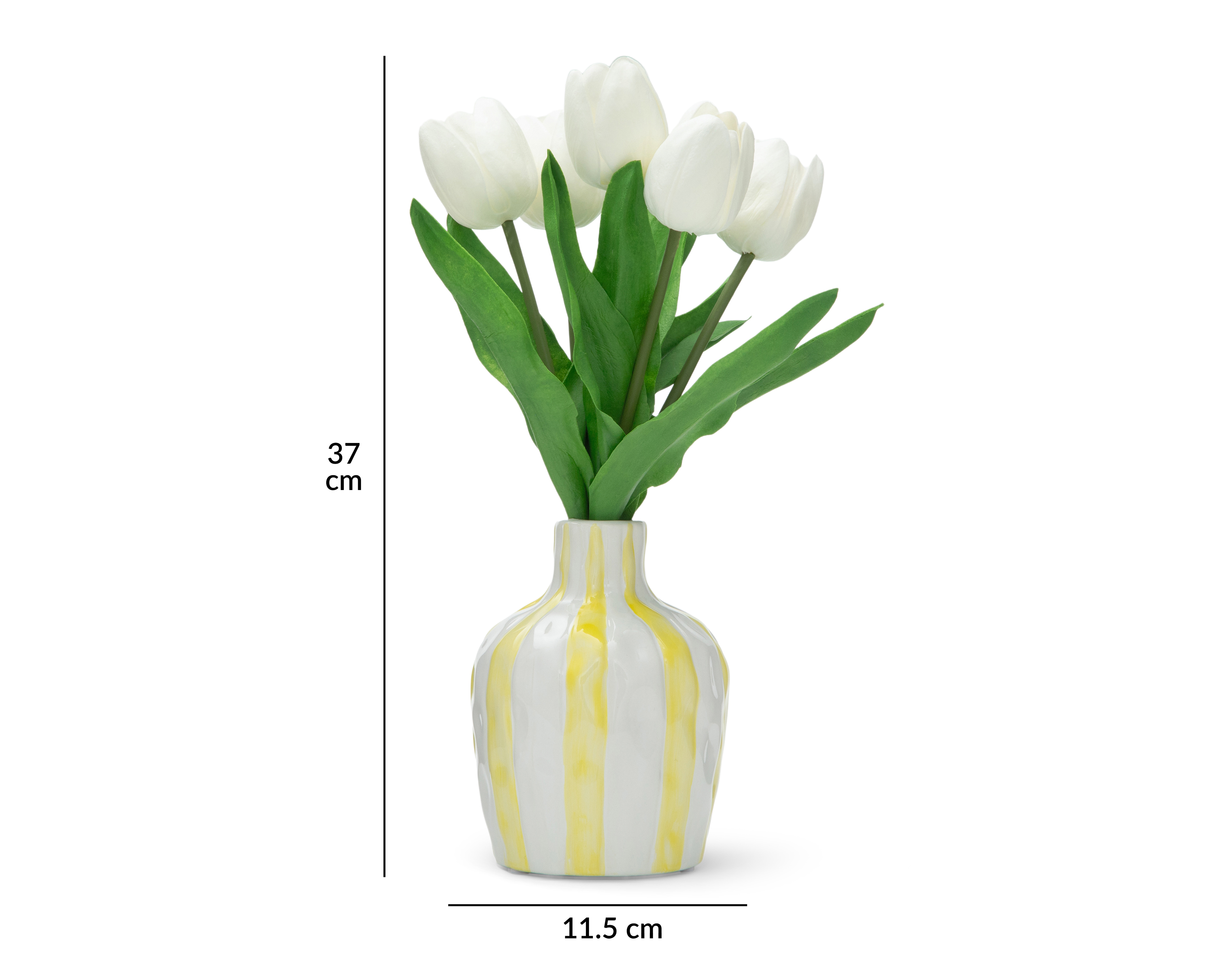 Foto 6 pulgar | Foto 5 | Tulipán Artificial con Florero Starhaus 37 cm