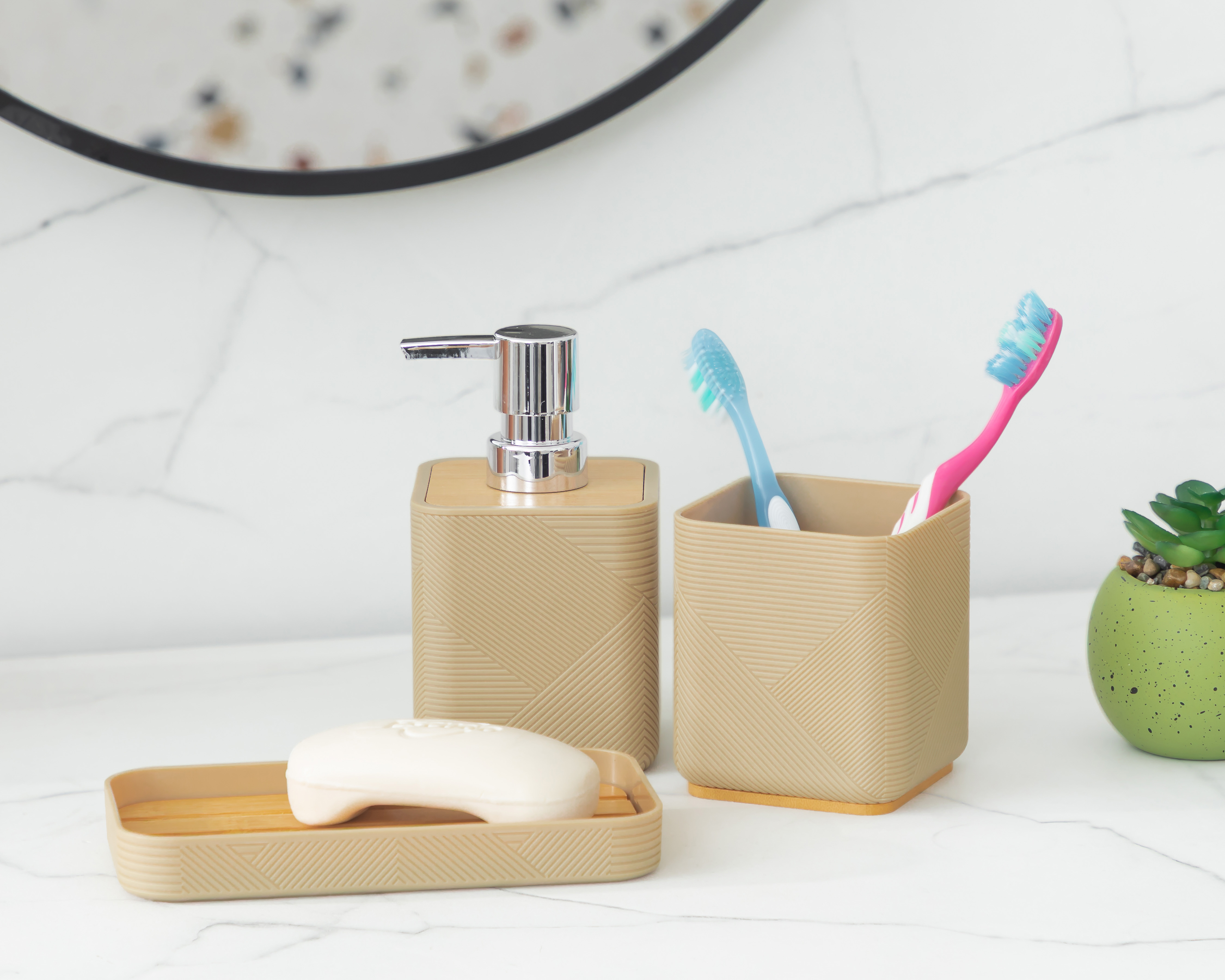 Foto 7 pulgar | Foto 6 | Dispensador de Jabón Starhaus de Plástico 3 Piezas