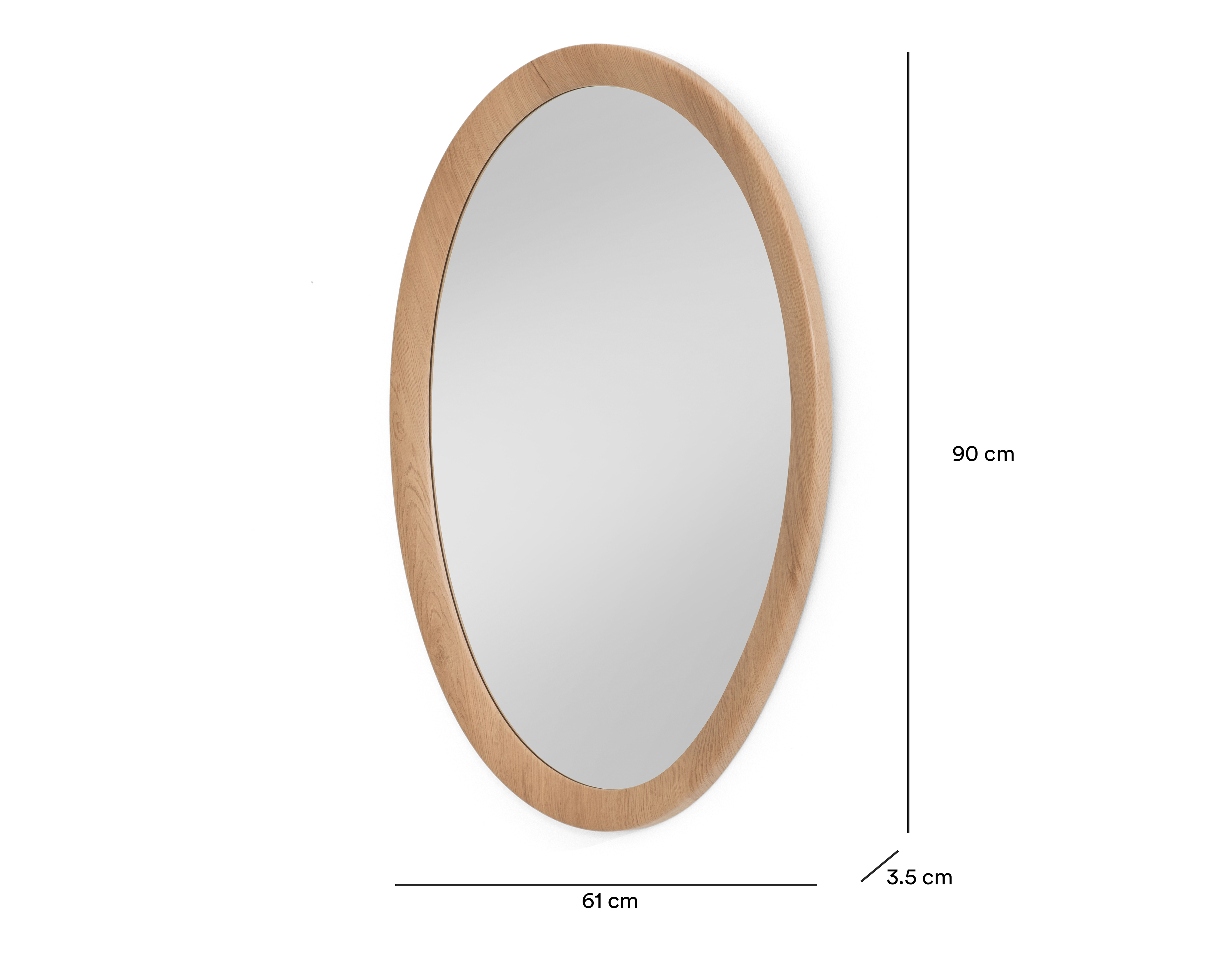 Foto 5 | Foto 5 | Espejo Ovalado Azmar 61 x 90 cm
