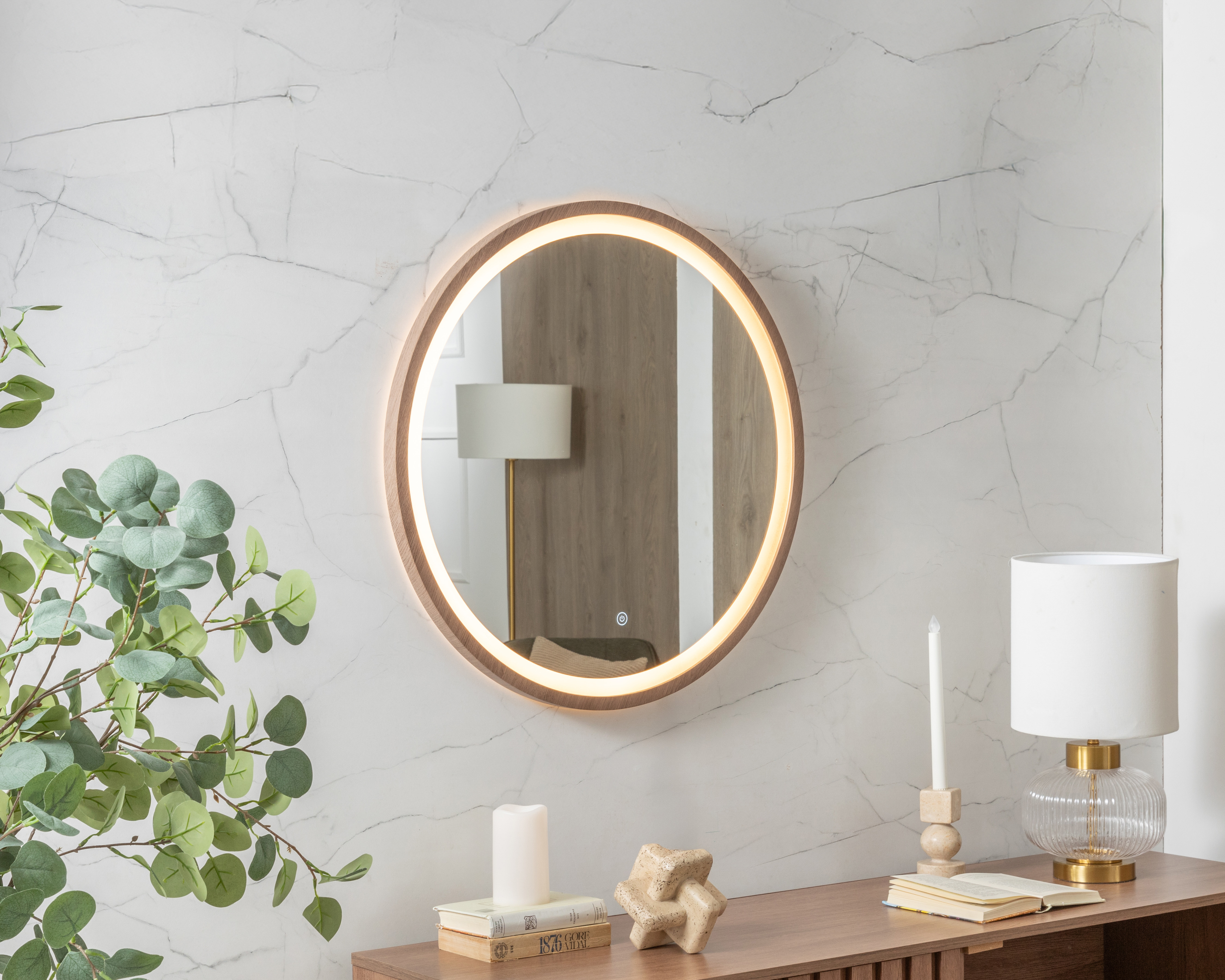 Foto 2 pulgar | Foto 1 | Espejo con Luz Redondo Arnor 70 cm