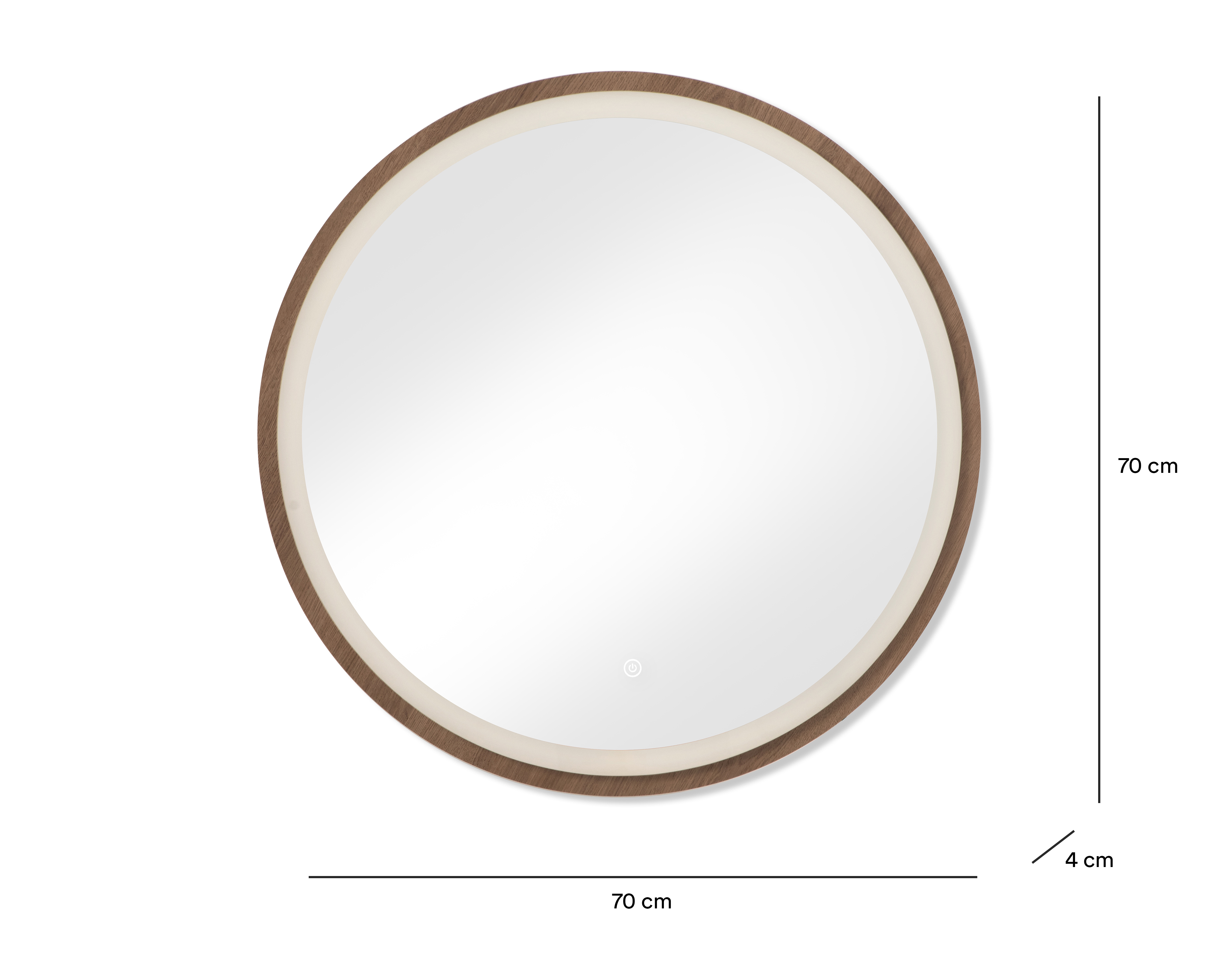Foto 7 pulgar | Foto 6 | Espejo con Luz Redondo Arnor 70 cm