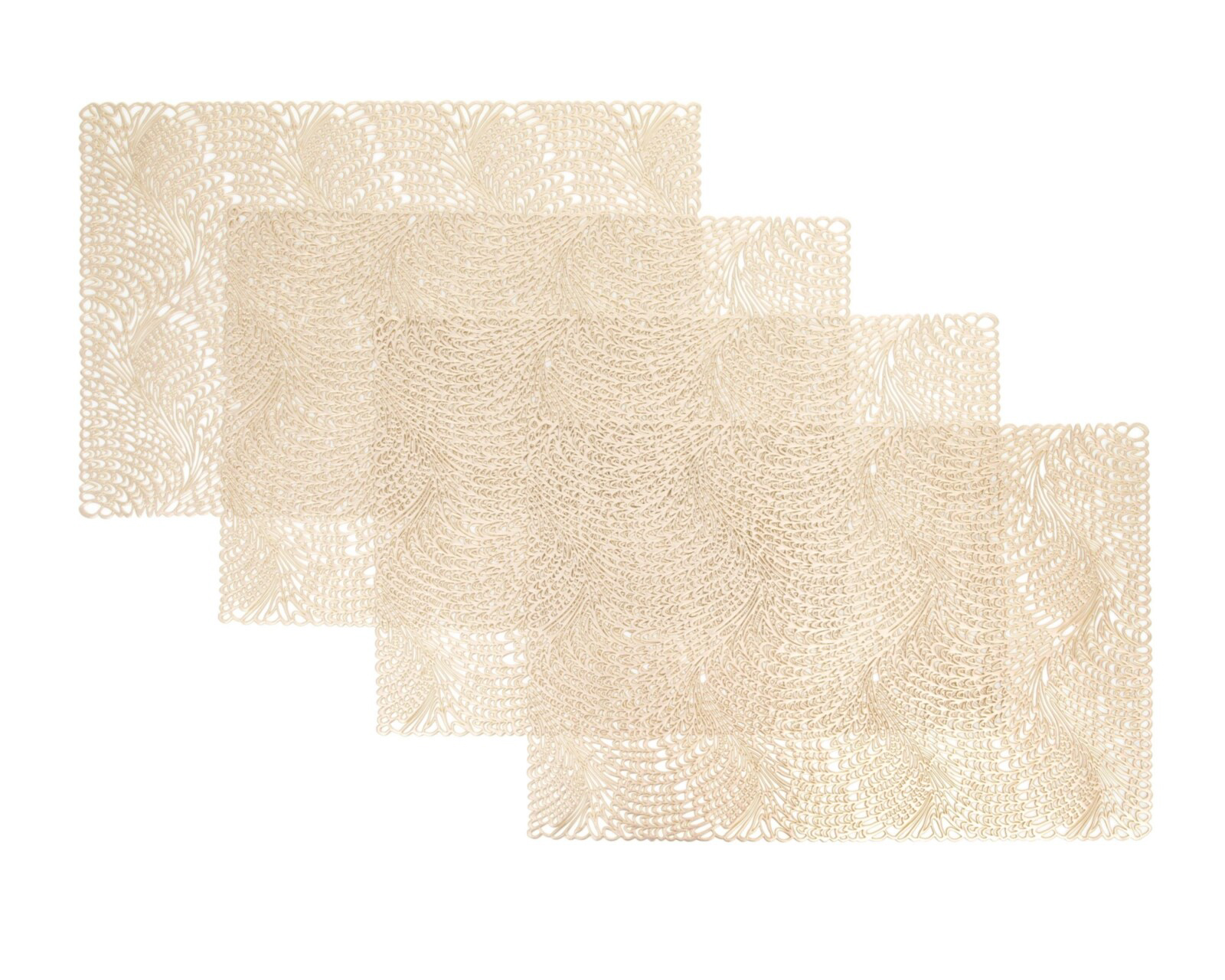 Foto 1 | Foto 1 | Mantel Individual Starhaus de PVC Dorado 45 x 30 cm 4 Piezas