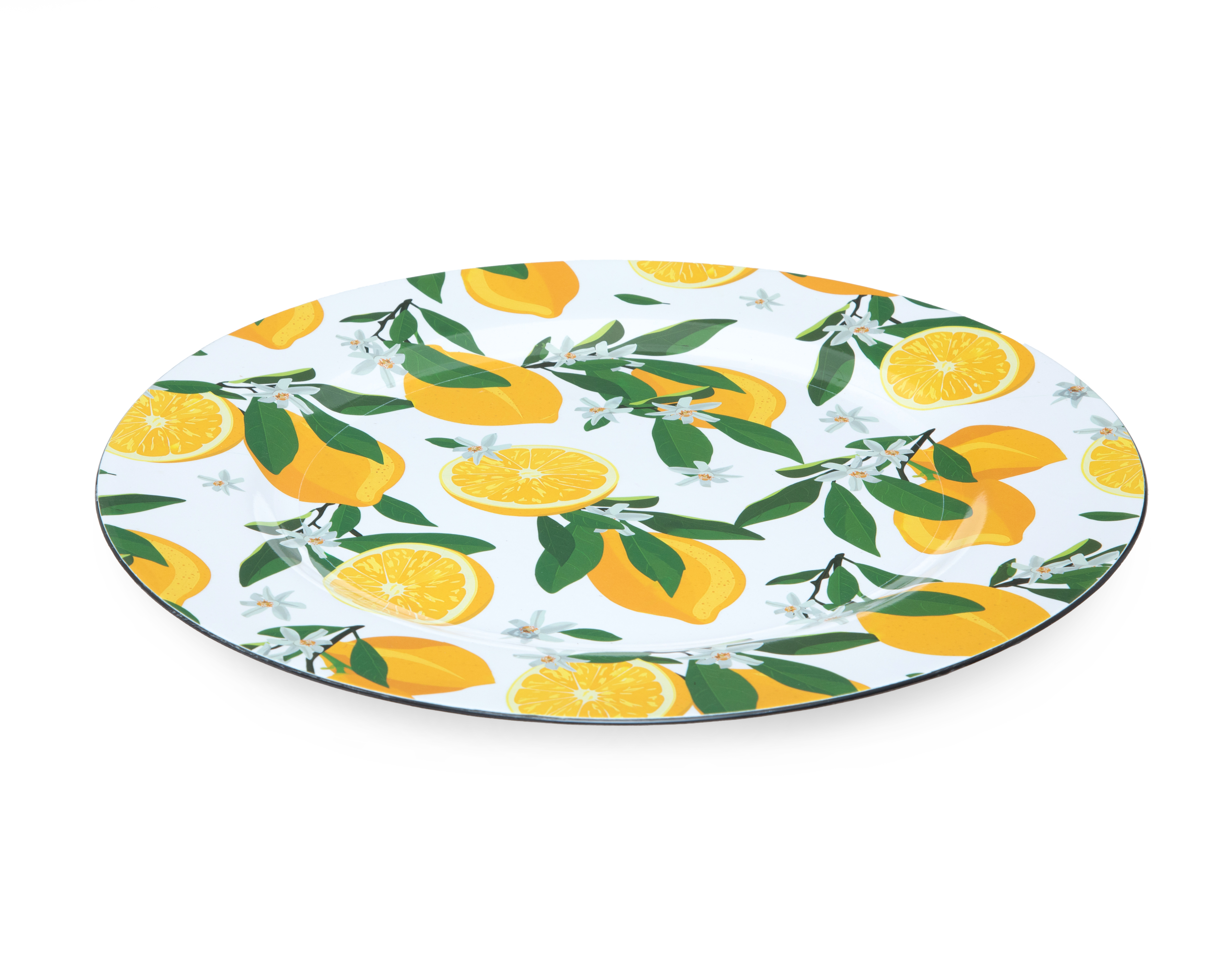 Plato Plano de Plástico Multicolor