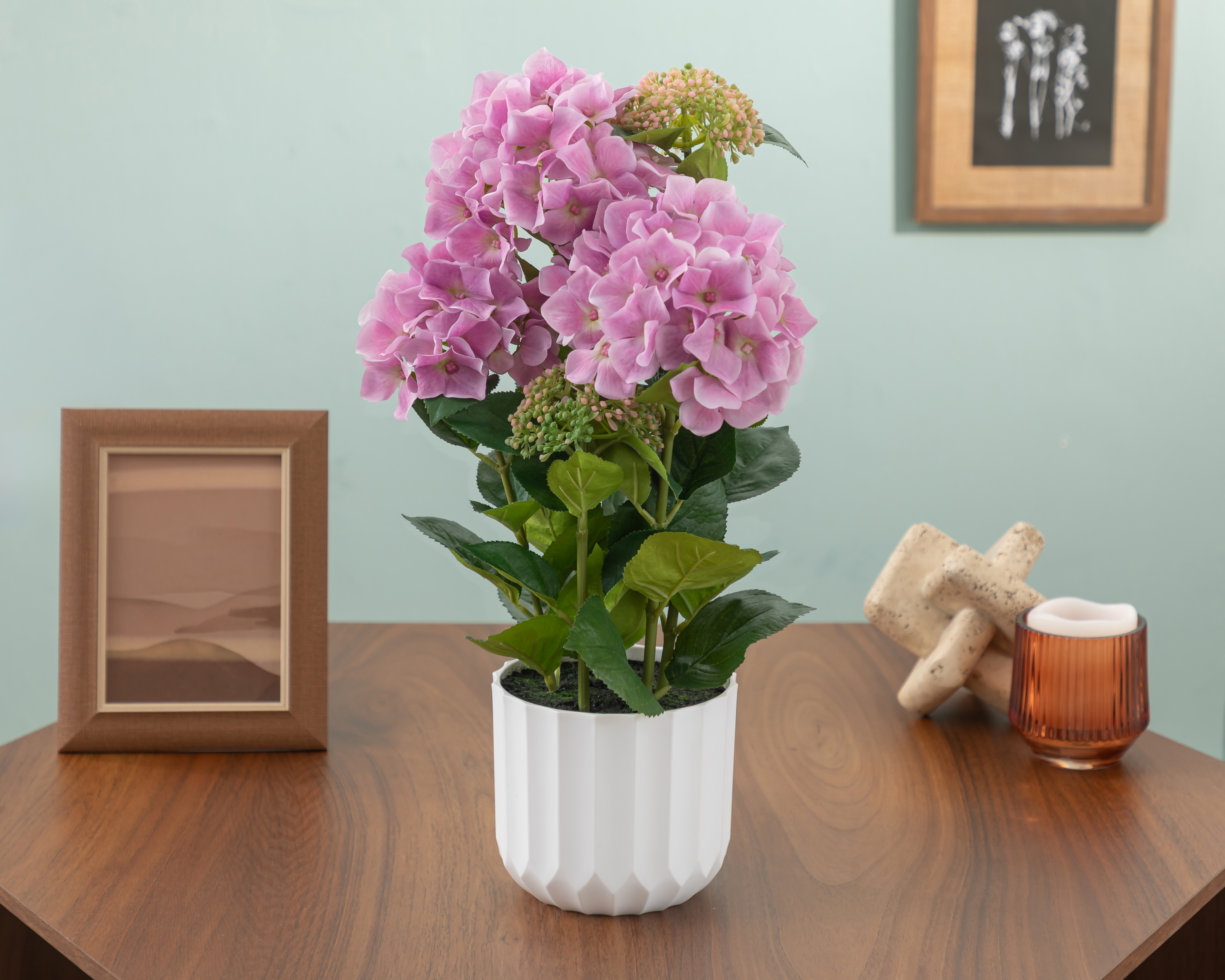 Foto 5 pulgar | Foto 4 | Hortensia Artificial con Maceta Starhaus 50 cm