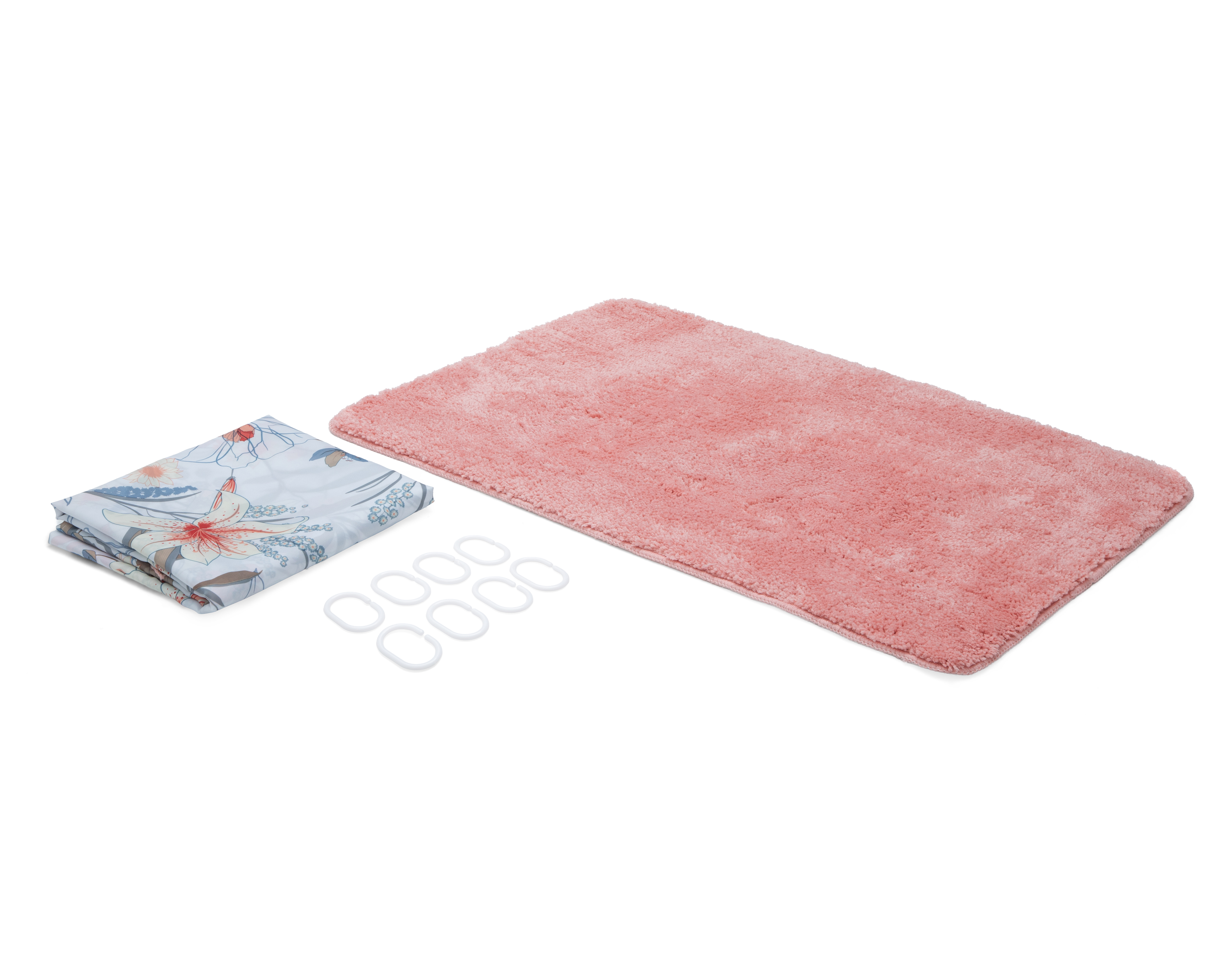 Cortina y Tapete de Baño Starhaus Beauty 2 Piezas