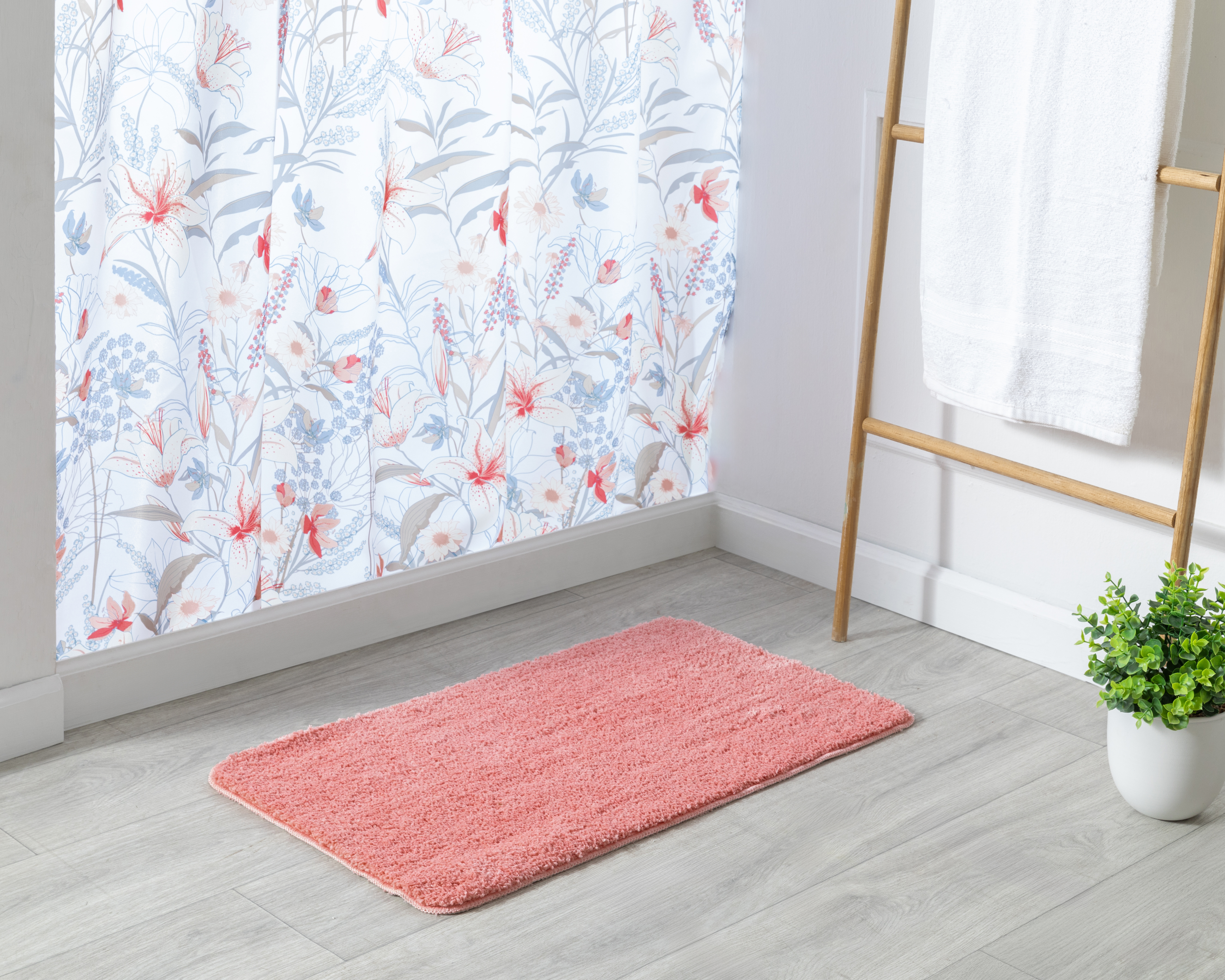 Foto 6 | Foto 6 | Cortina y Tapete de Baño Starhaus Beauty 2 Piezas