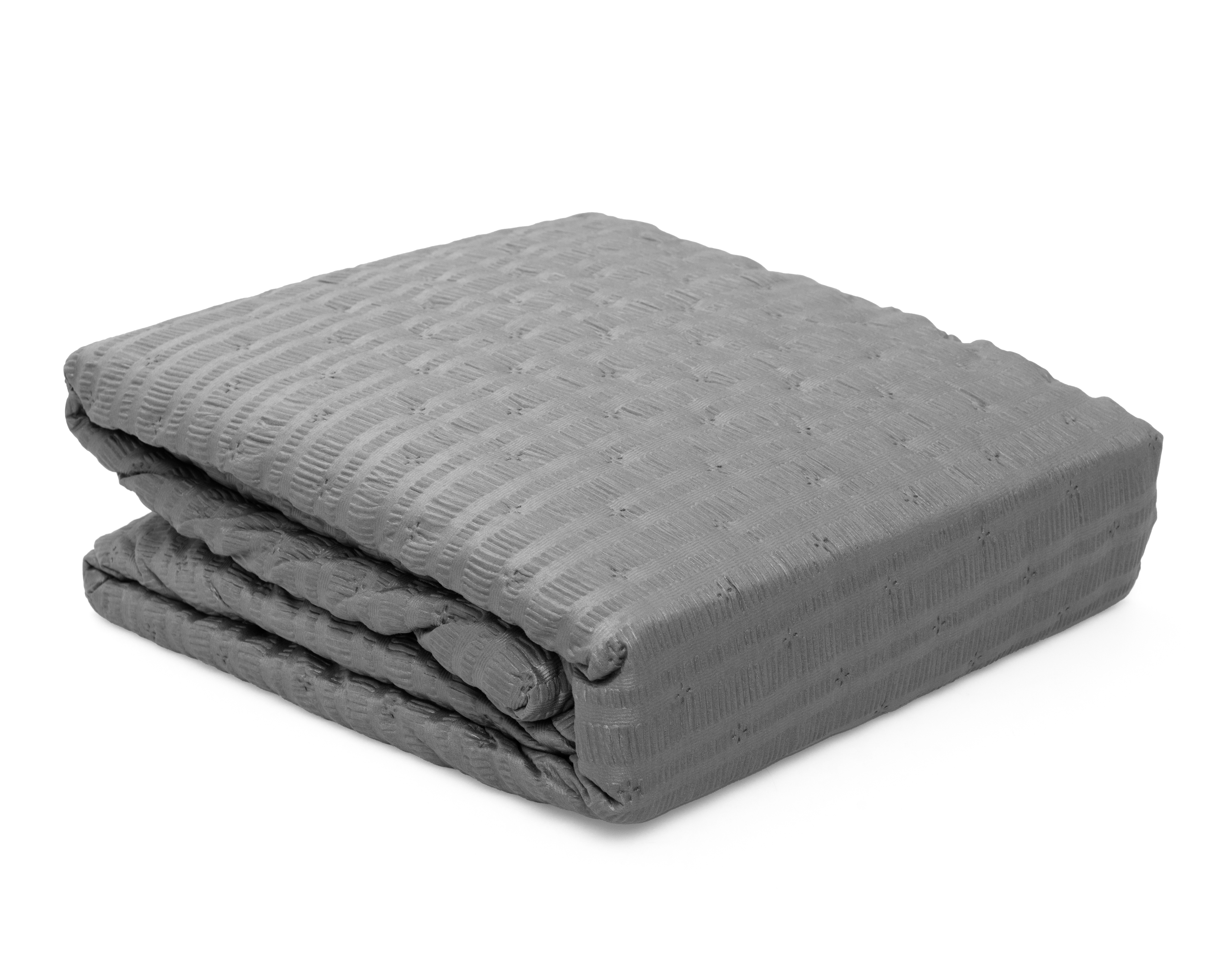 Foto 2 | Foto 2 | Colcha Matrimonial con Fundas para Almohada Starhaus Arabella Gris 3 Piezas