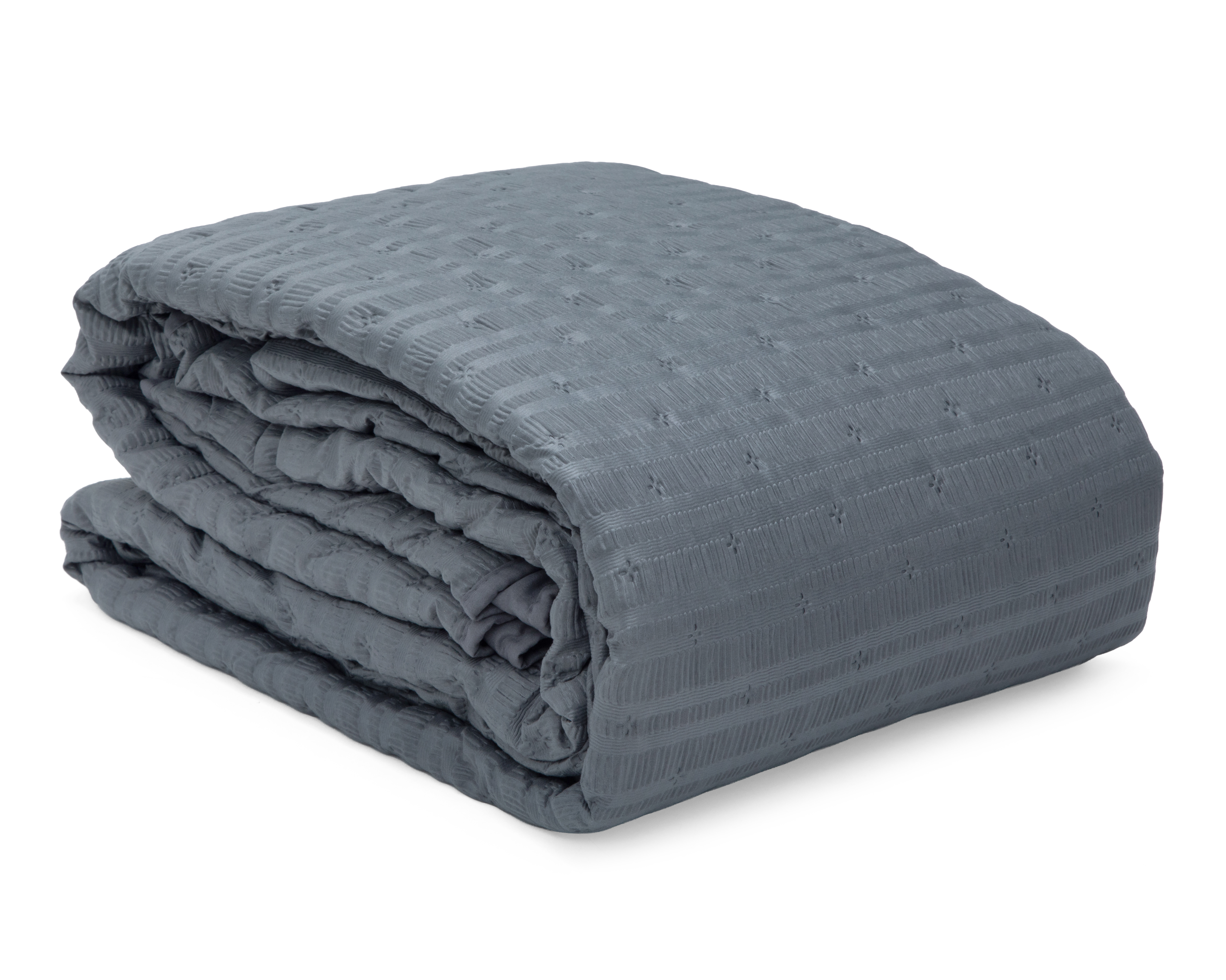 Foto 2 | Foto 2 | Colcha King Size con Fundas para Almohada Starhaus Arabella Gris 3 Piezas