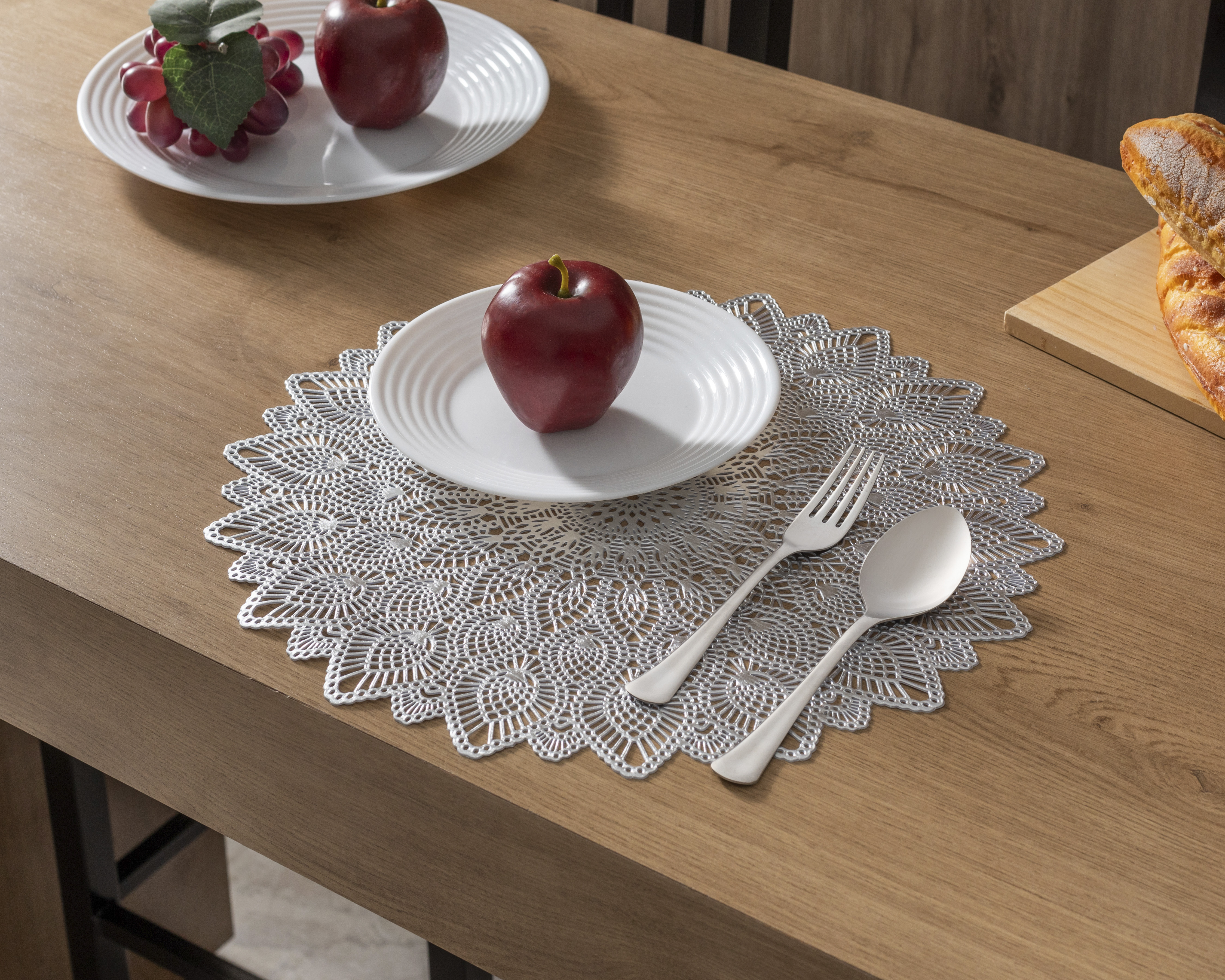 Foto 1 | Foto 1 | Mantel Individual Starhaus Plateado 38 cm 4 Piezas