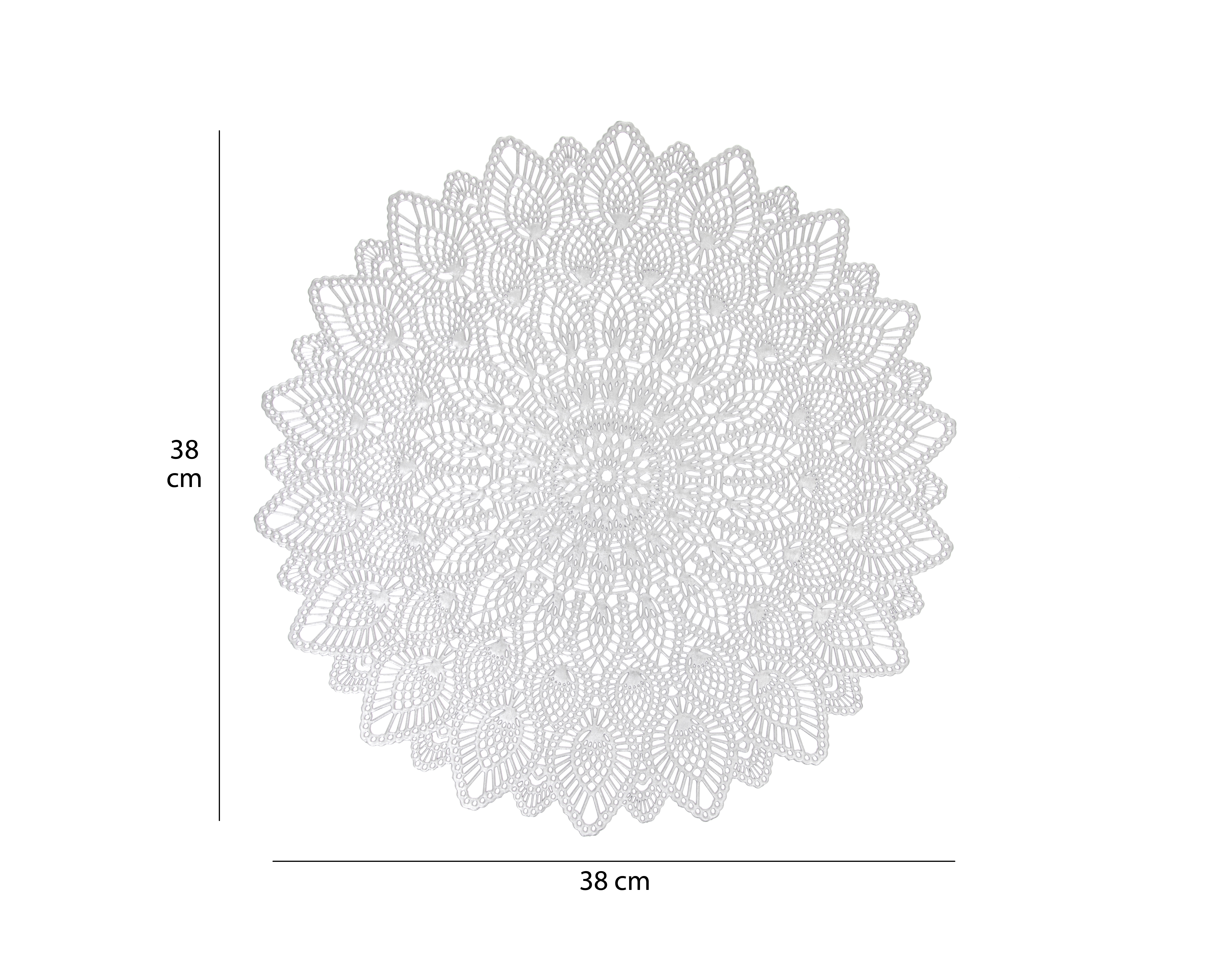 Foto 7 pulgar | Foto 6 | Mantel Individual Starhaus Plateado 38 cm 4 Piezas