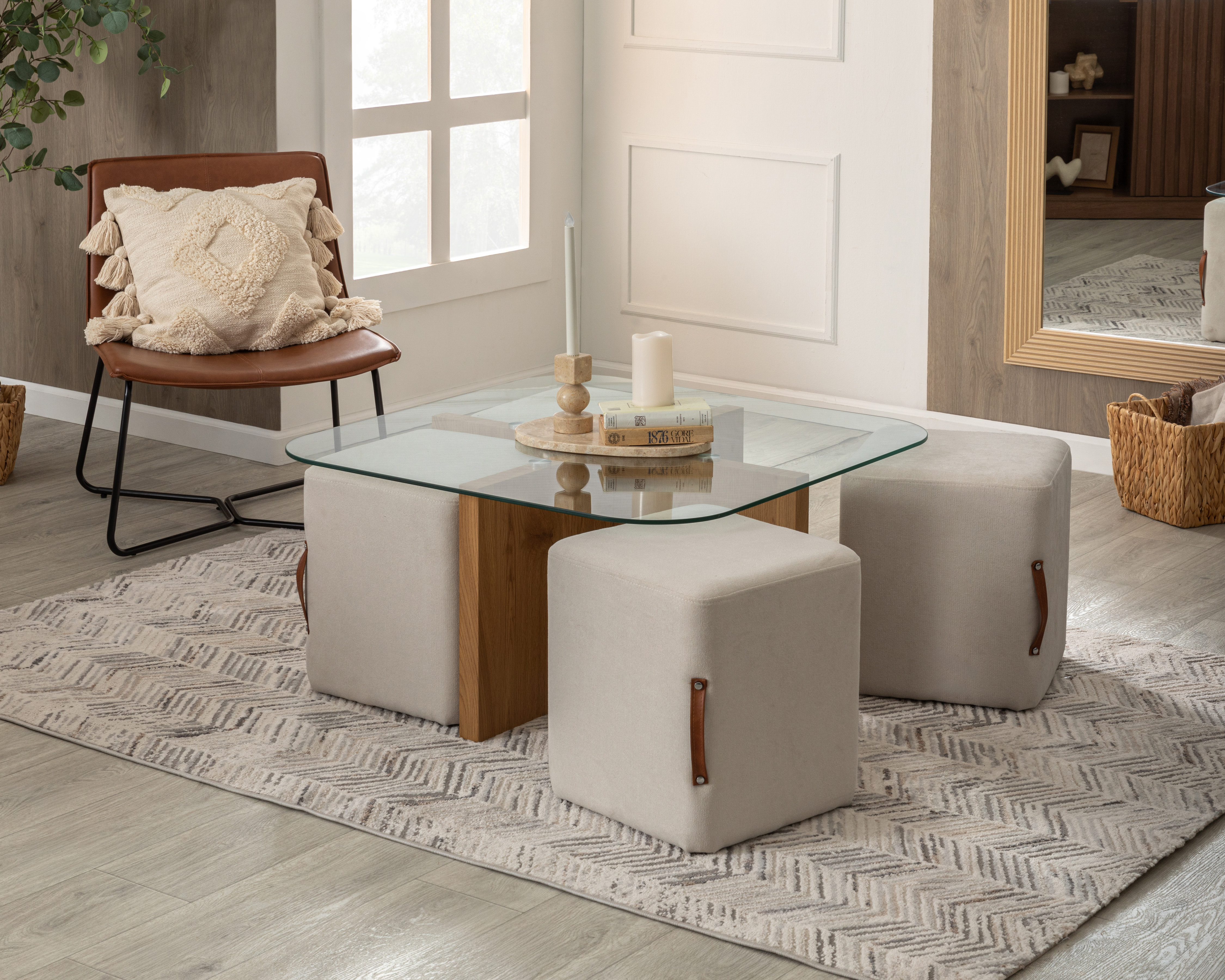 Mesa de Centro con Taburetes Ikal Aida