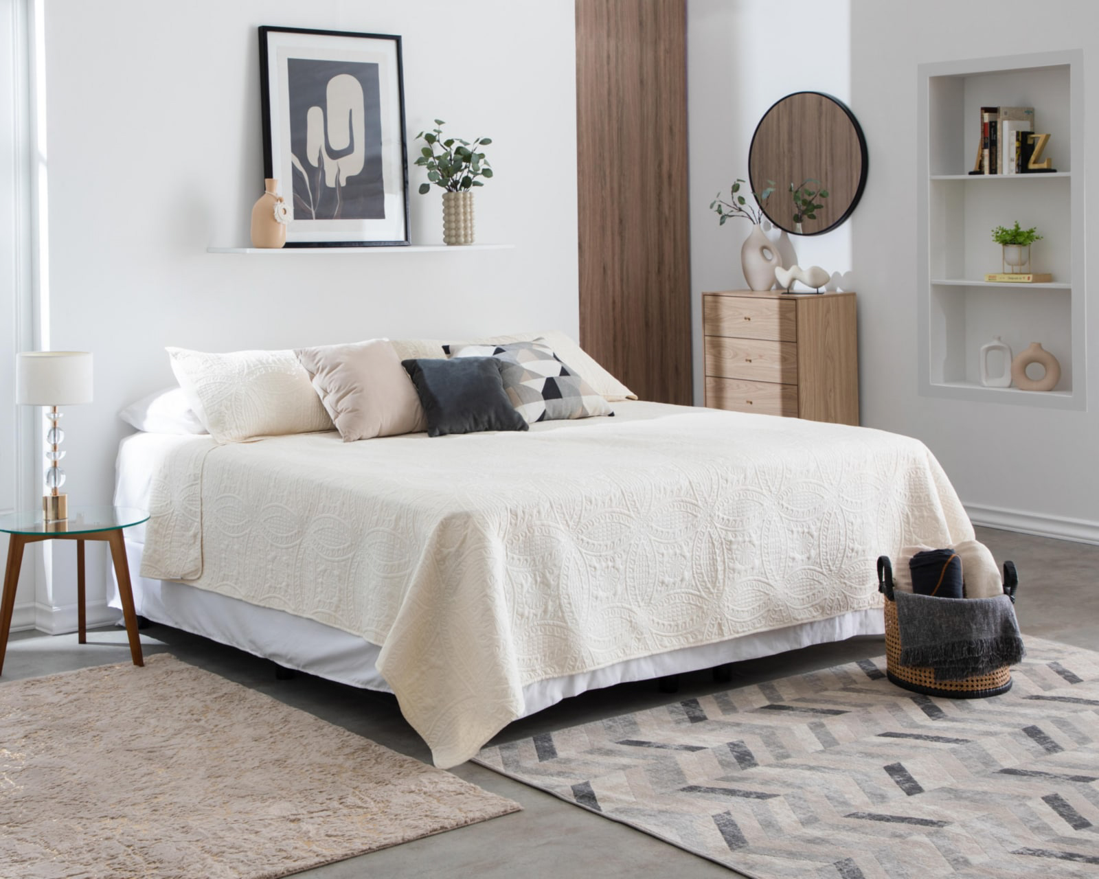 Colcha Starhaus King Size Alaska Blanco 3 Piezas